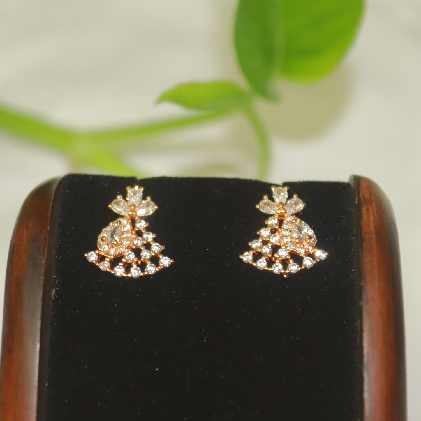 Stylish A D Stone Earrings