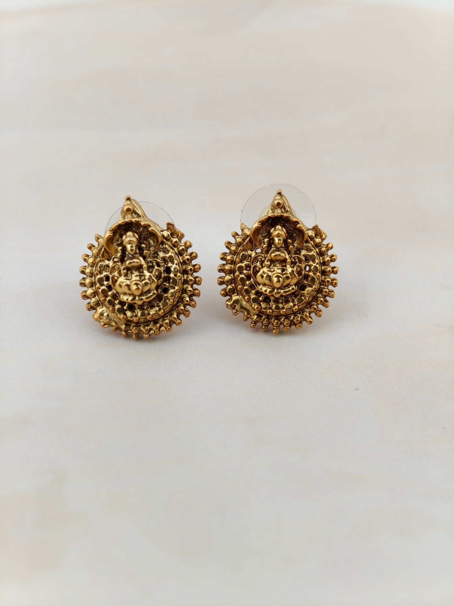 Lakshmi Necklace with Red & Green Stones