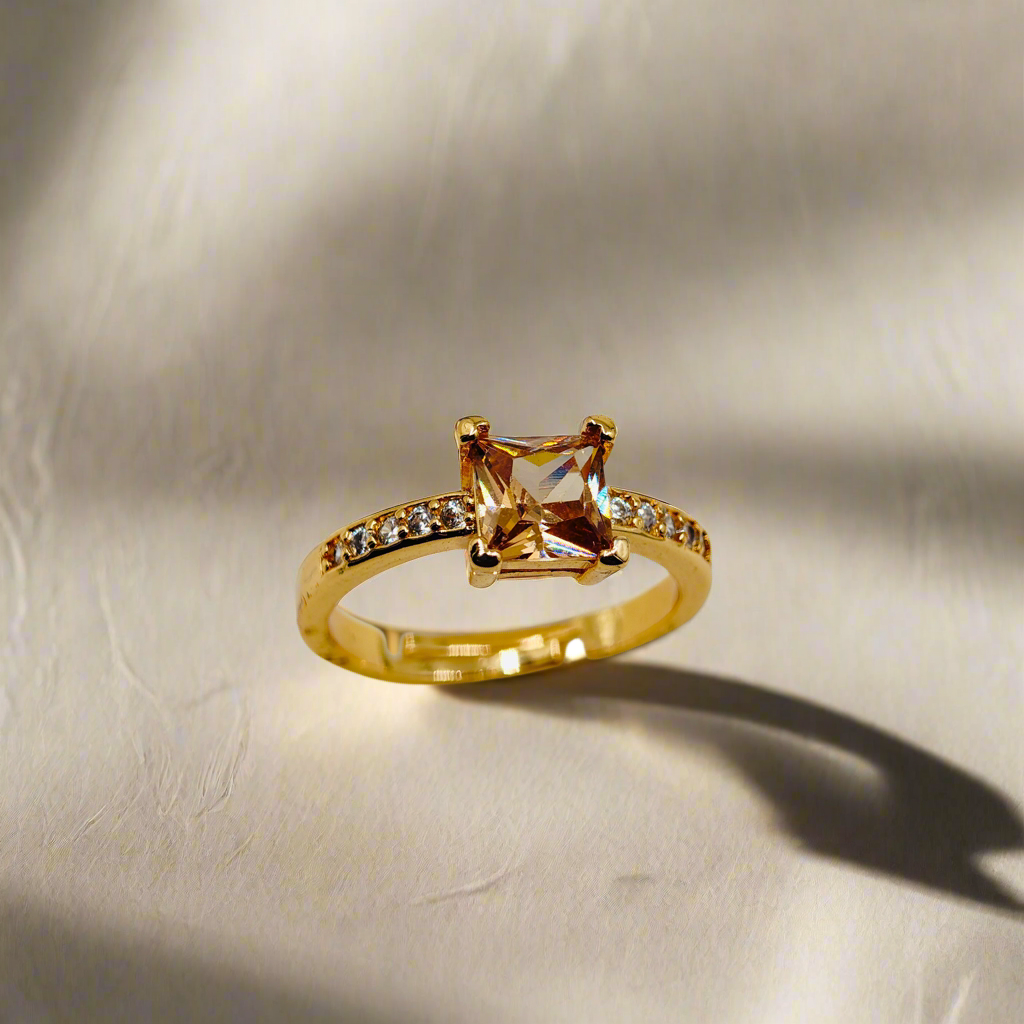 Elegant A D Stone Ring