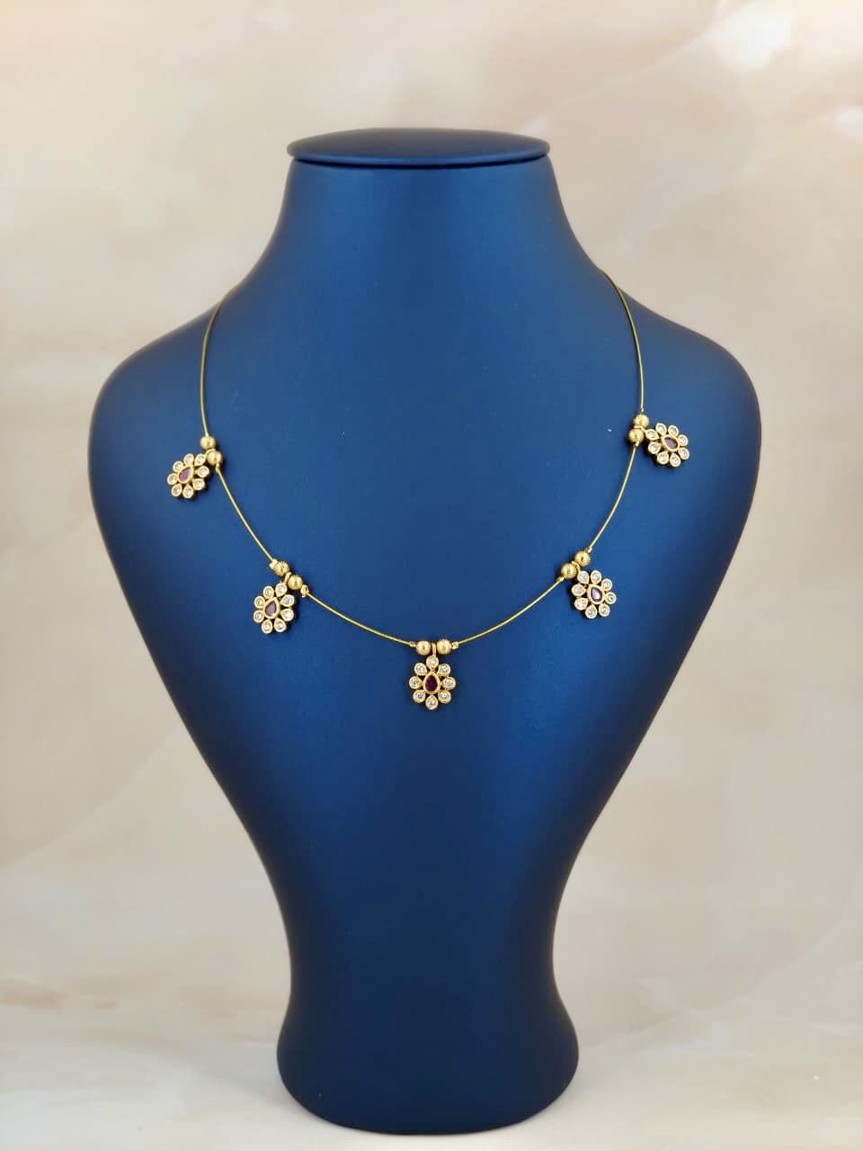 Beautiful A D Stone Invisible Necklace