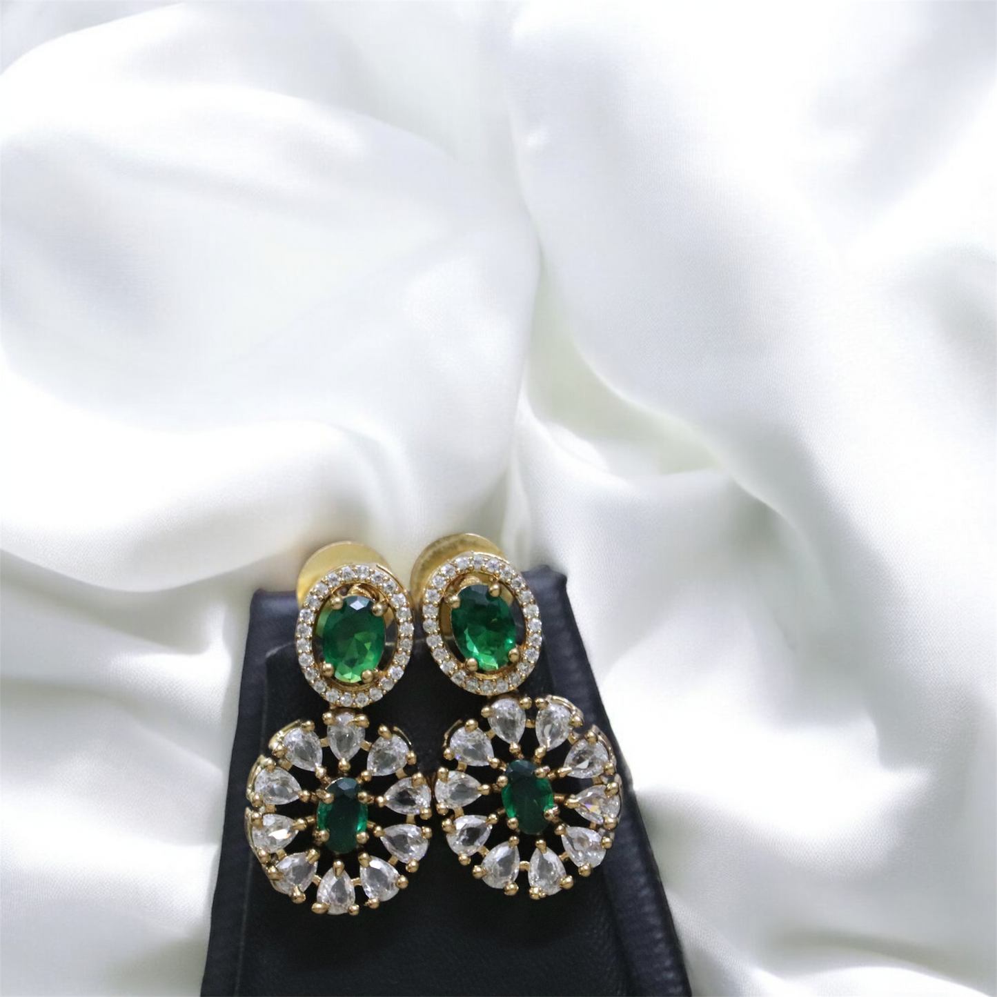 Premium AD Stone Necklace & Earrings Set