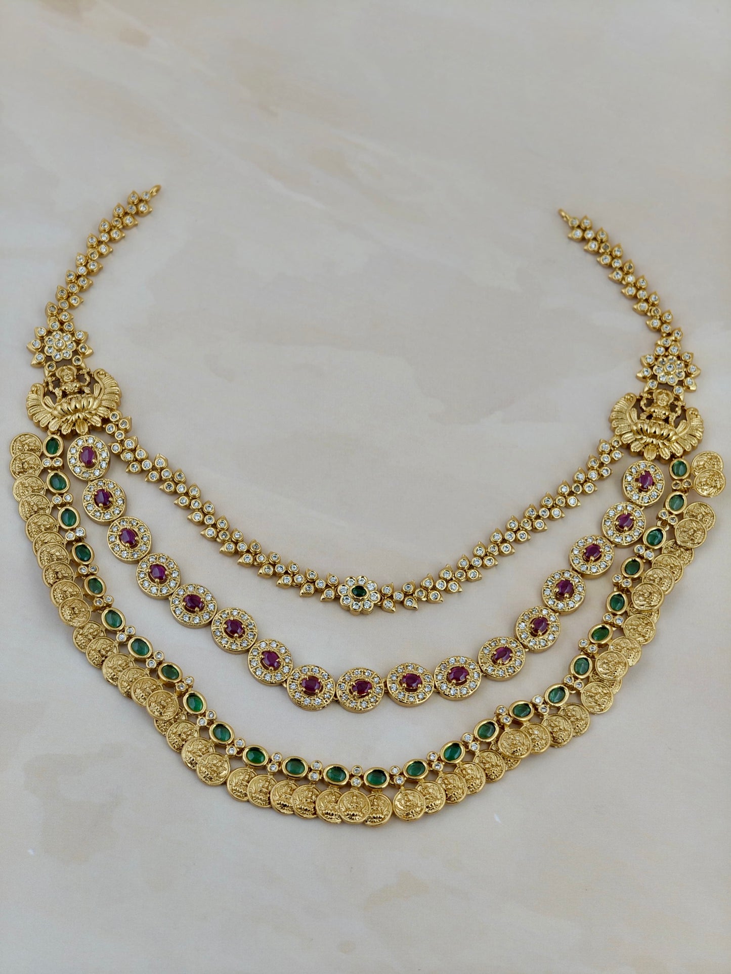 Premium A D Stone Layer Necklace