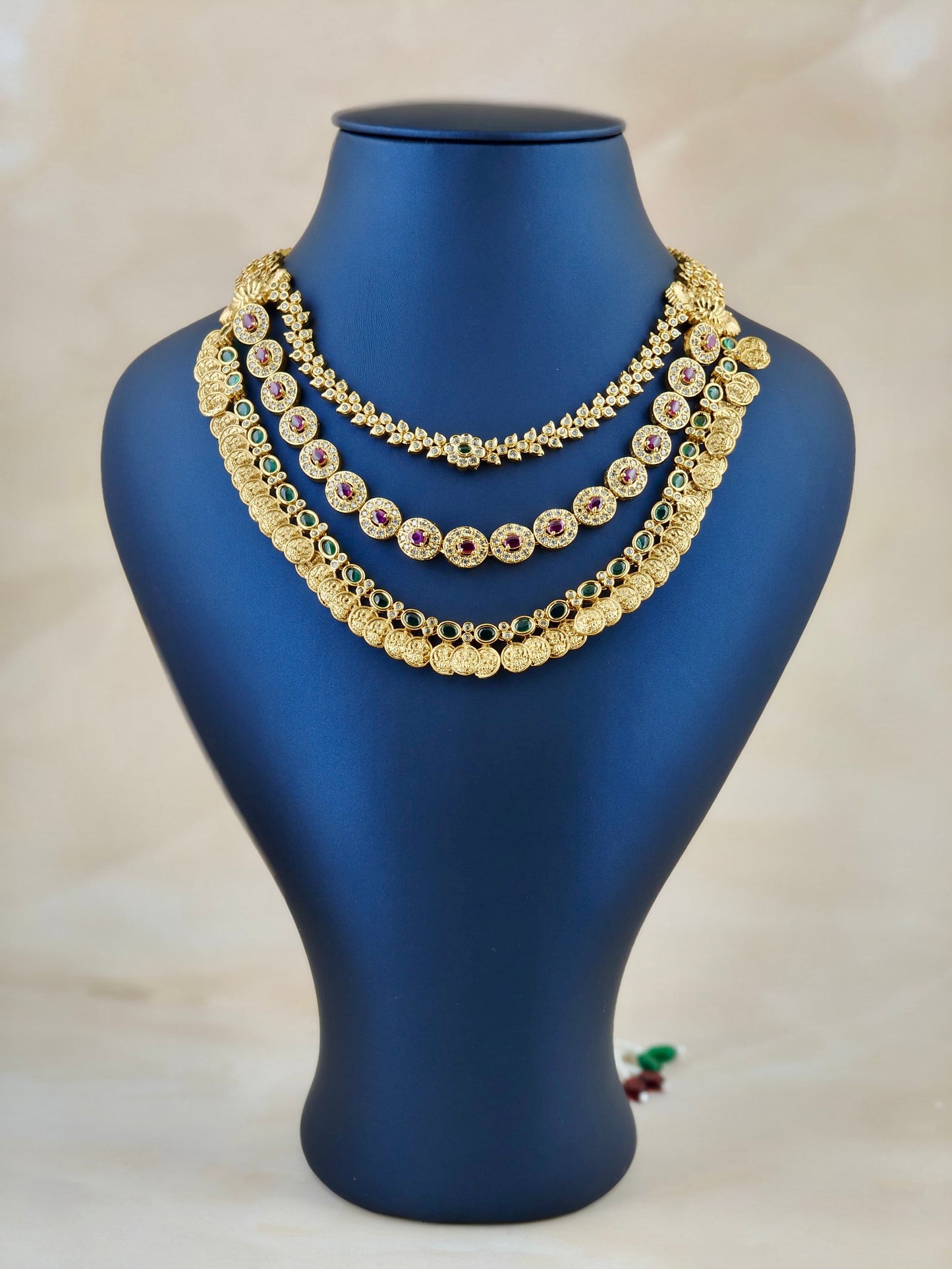 Premium A D Stone Layer Necklace