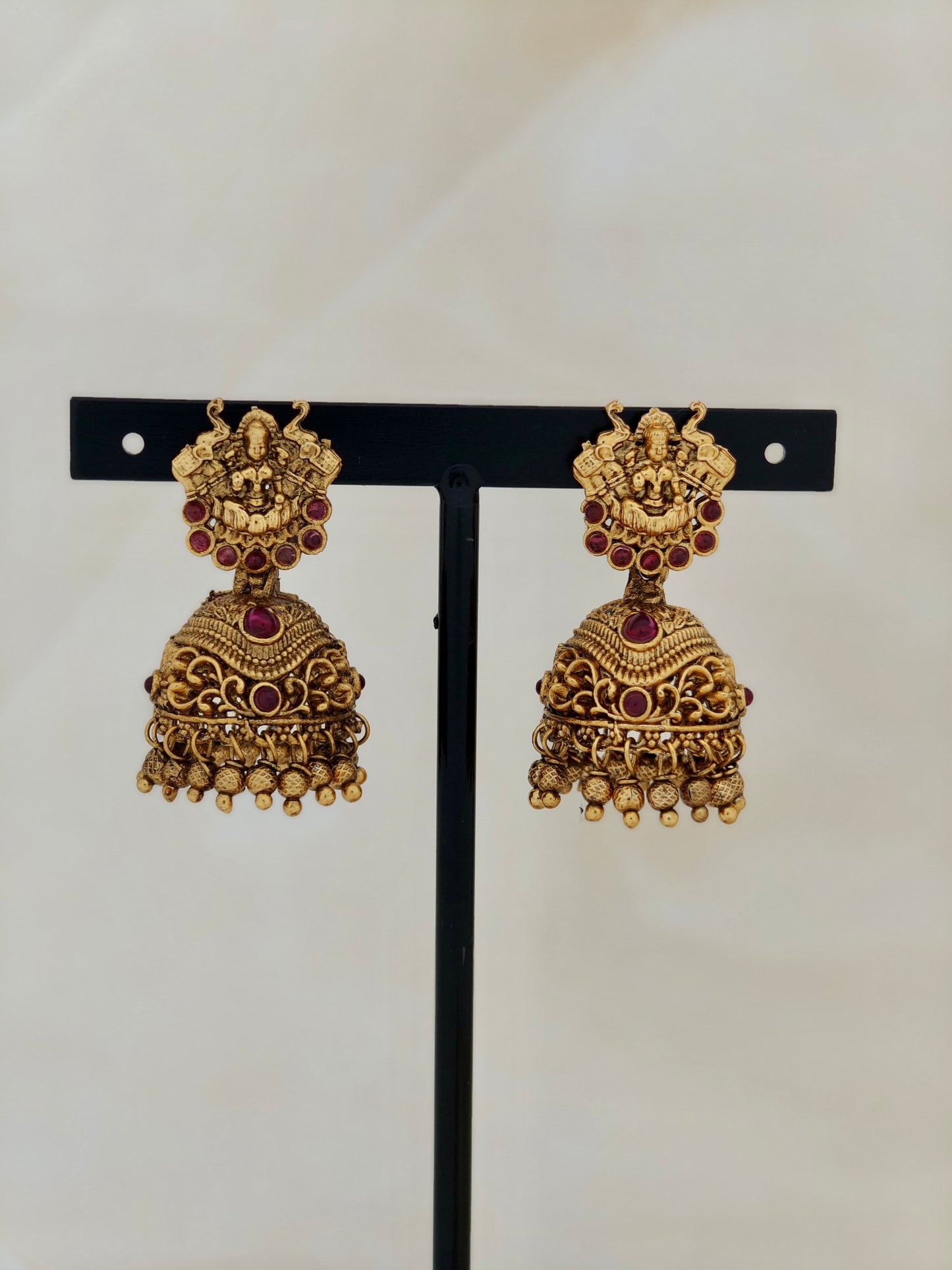 Traditional Lakshmi Pendant necklace Red