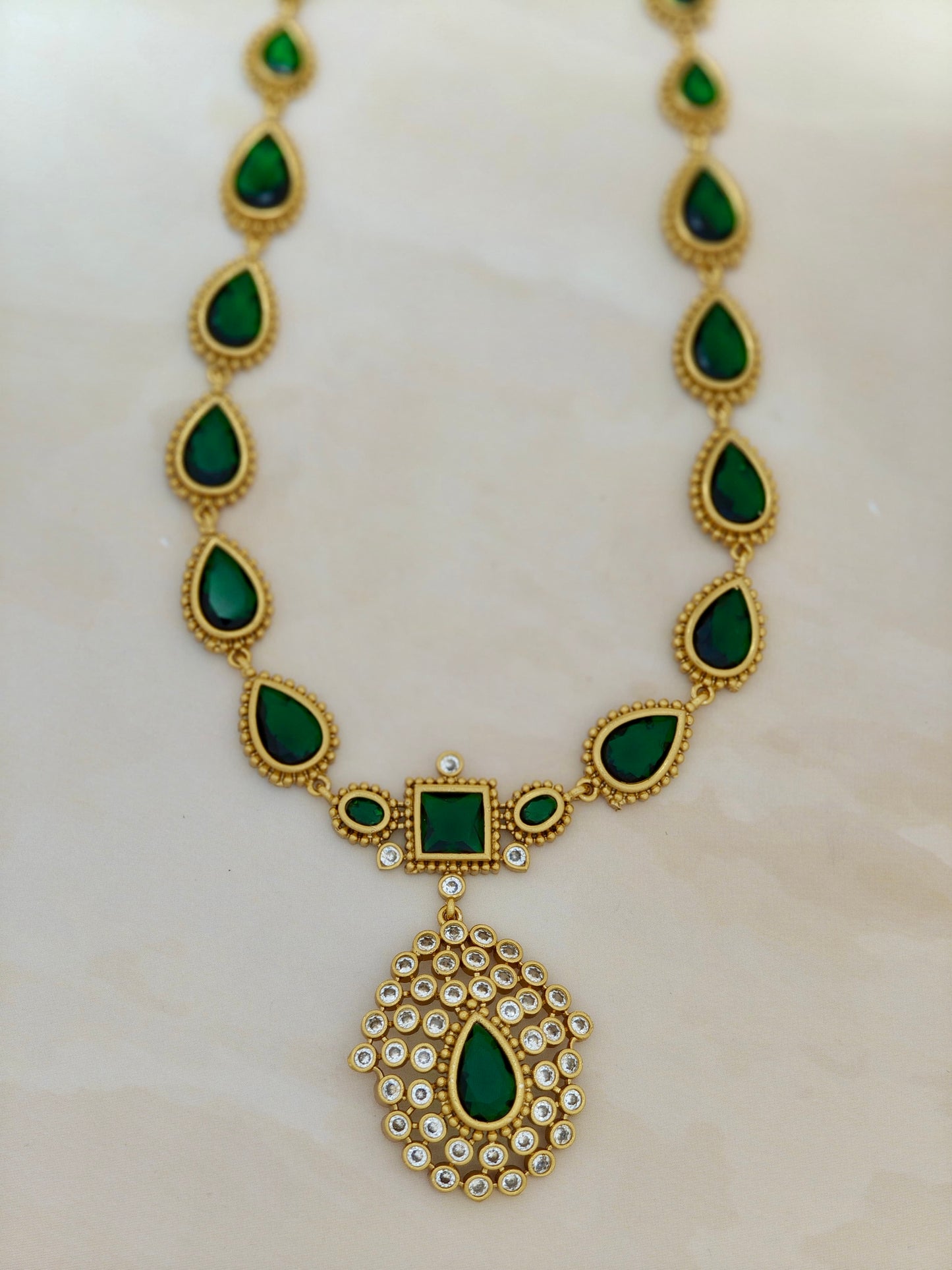Premium Haaram in Emerald Green