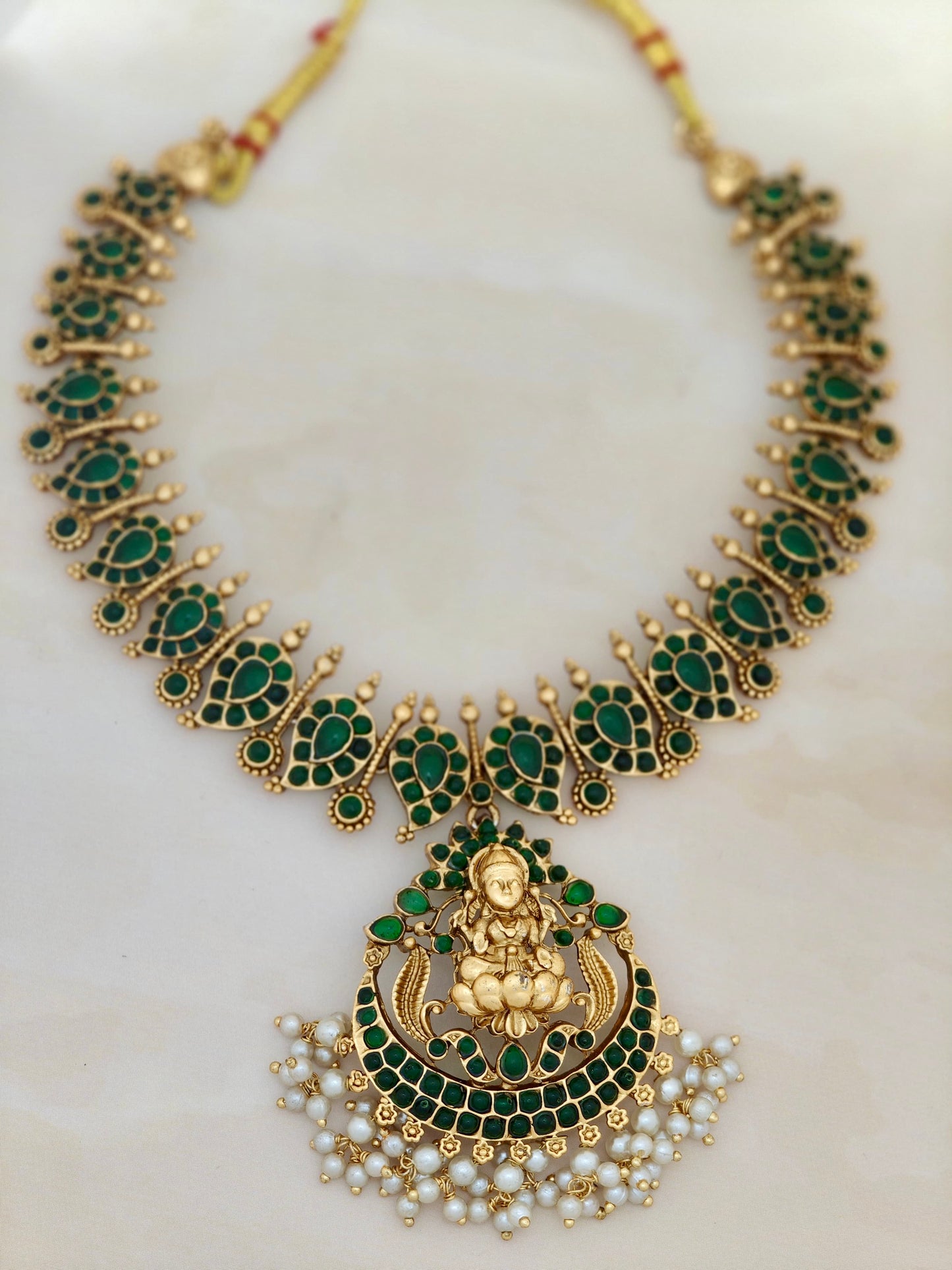 Lekshmi Kemp Stone Necklace Green