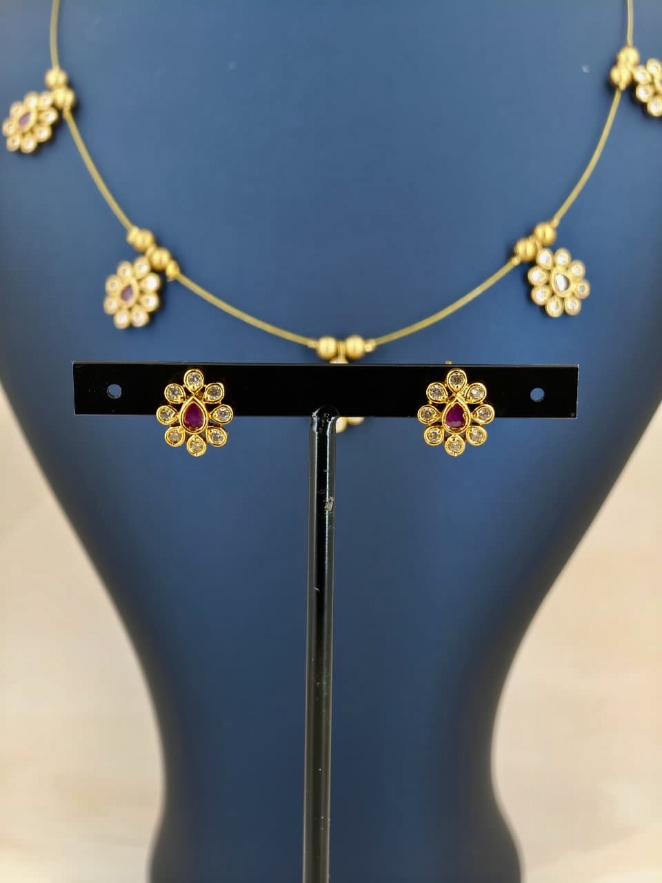 Beautiful A D Stone Invisible Necklace