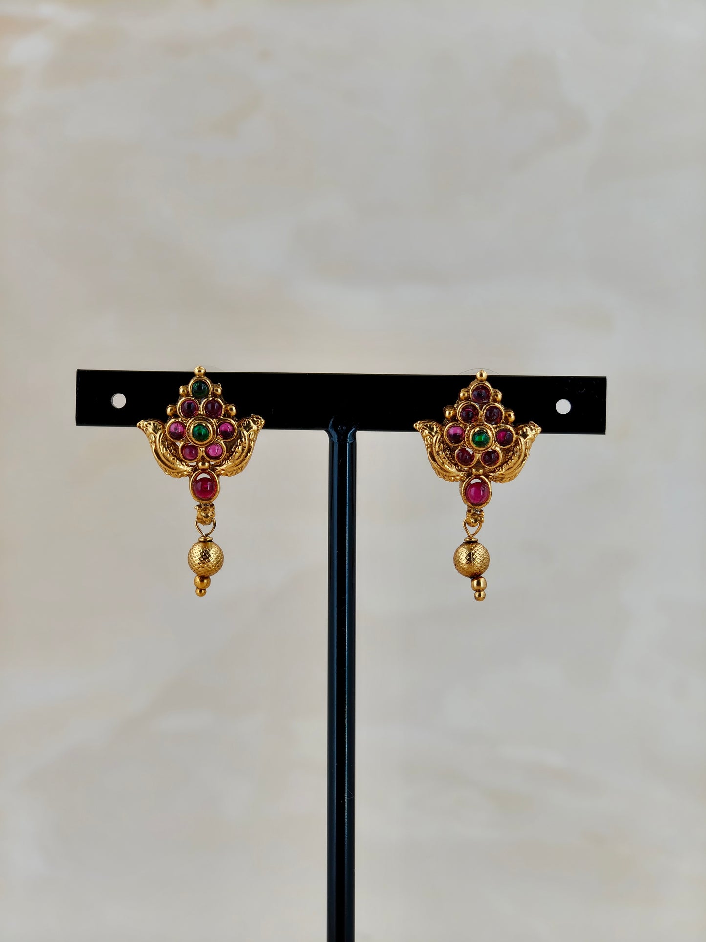 Beautiful Kemp Stone Pendant Haaram Ruby