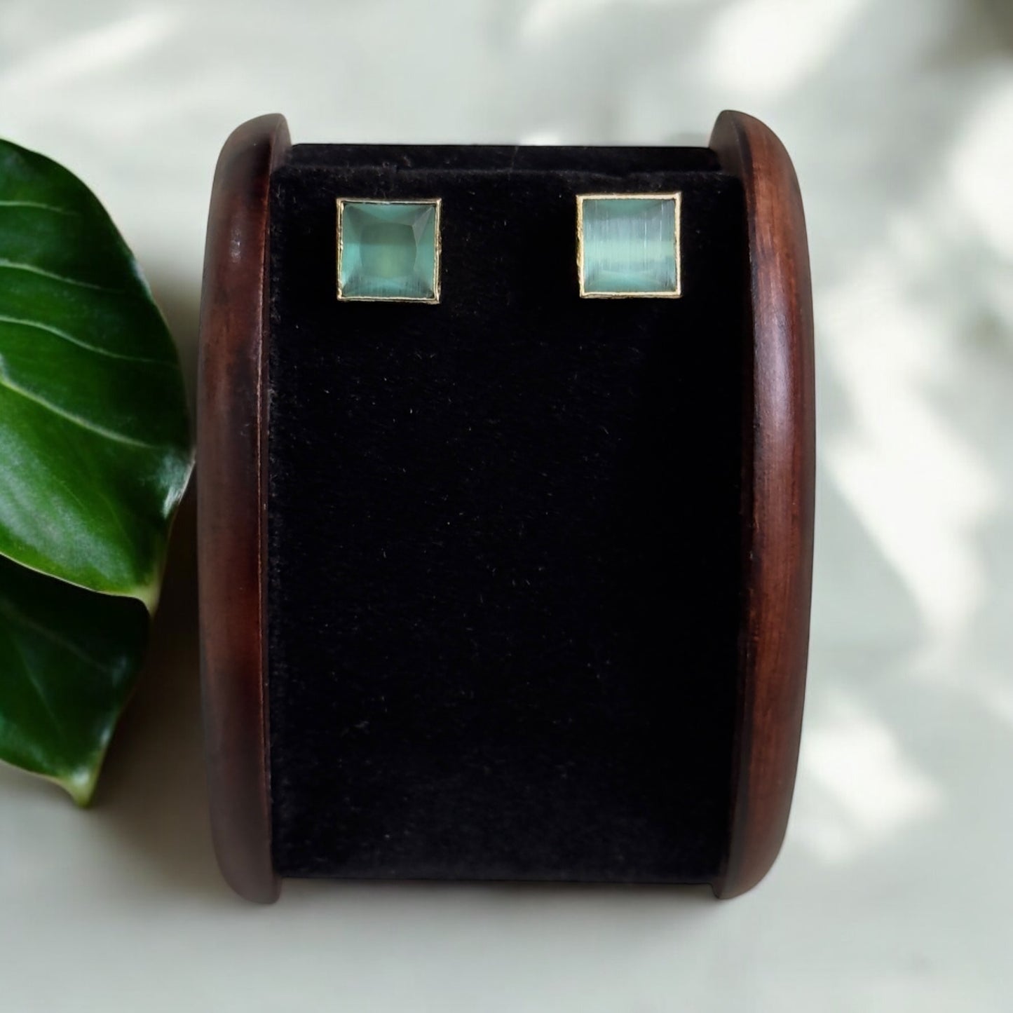 Single Stone Studs (square)