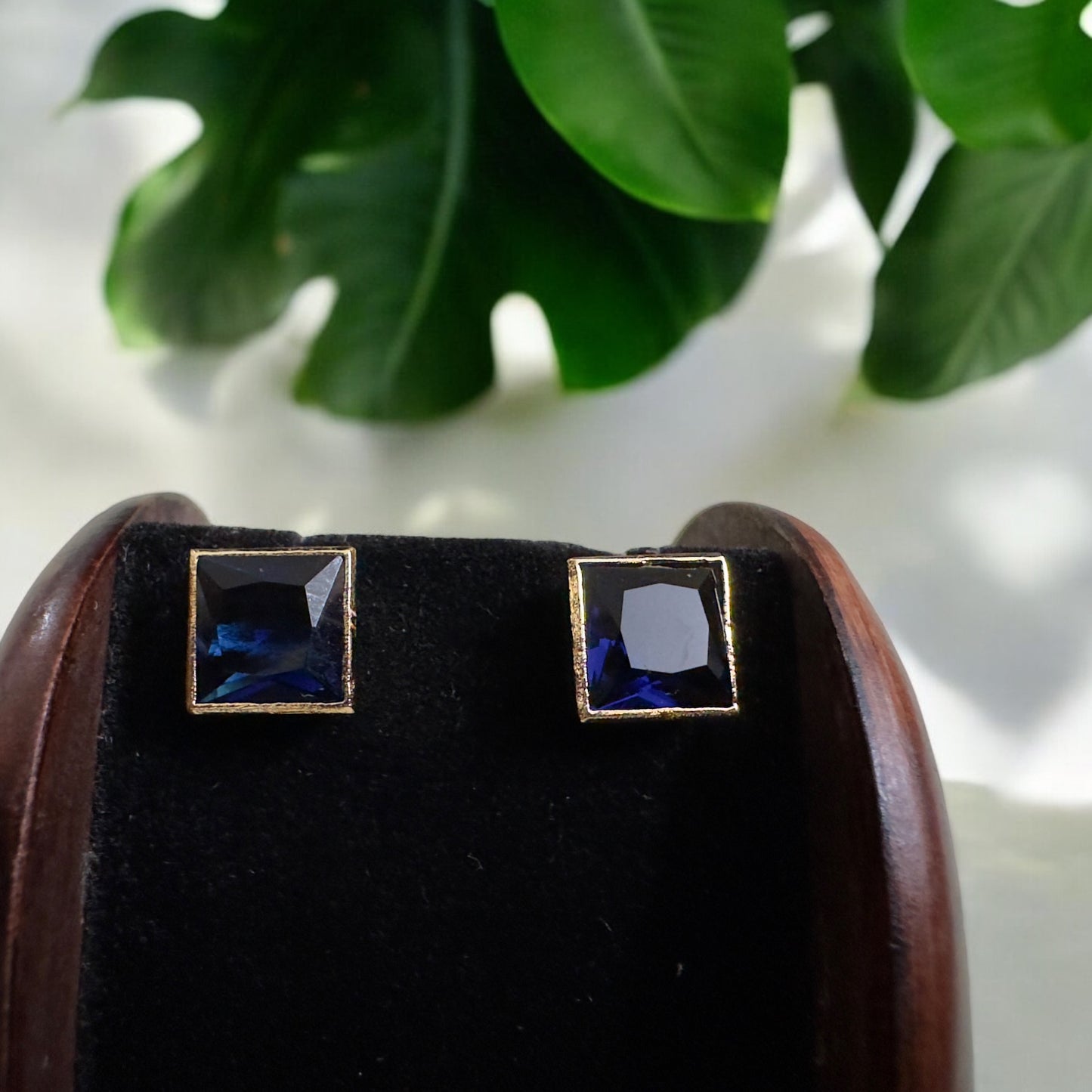 Single Stone Studs (square)