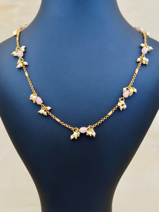 Simple Pastel Pink Beads Chain