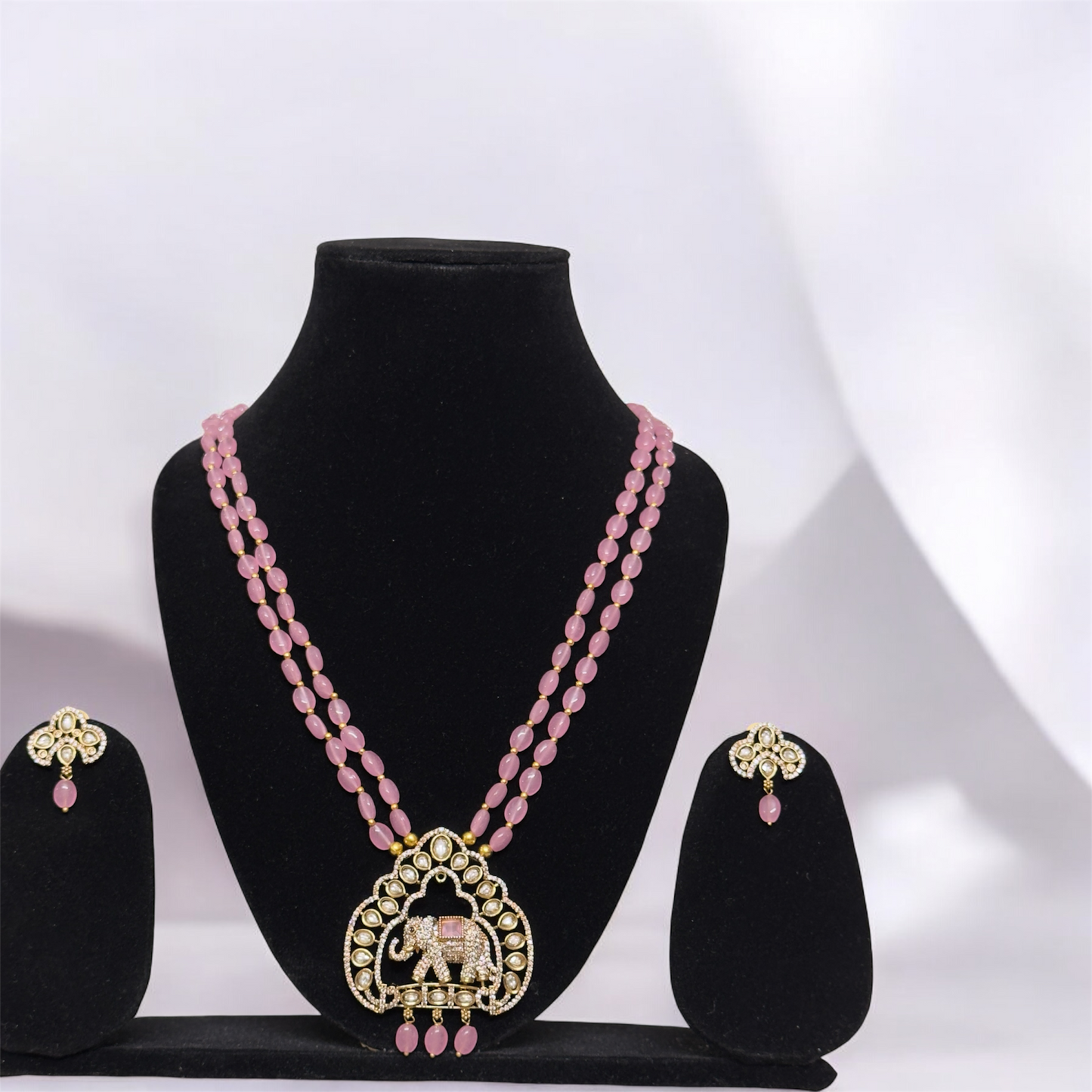 Beautiful Victorian Beaded Haaram & Earrings Set