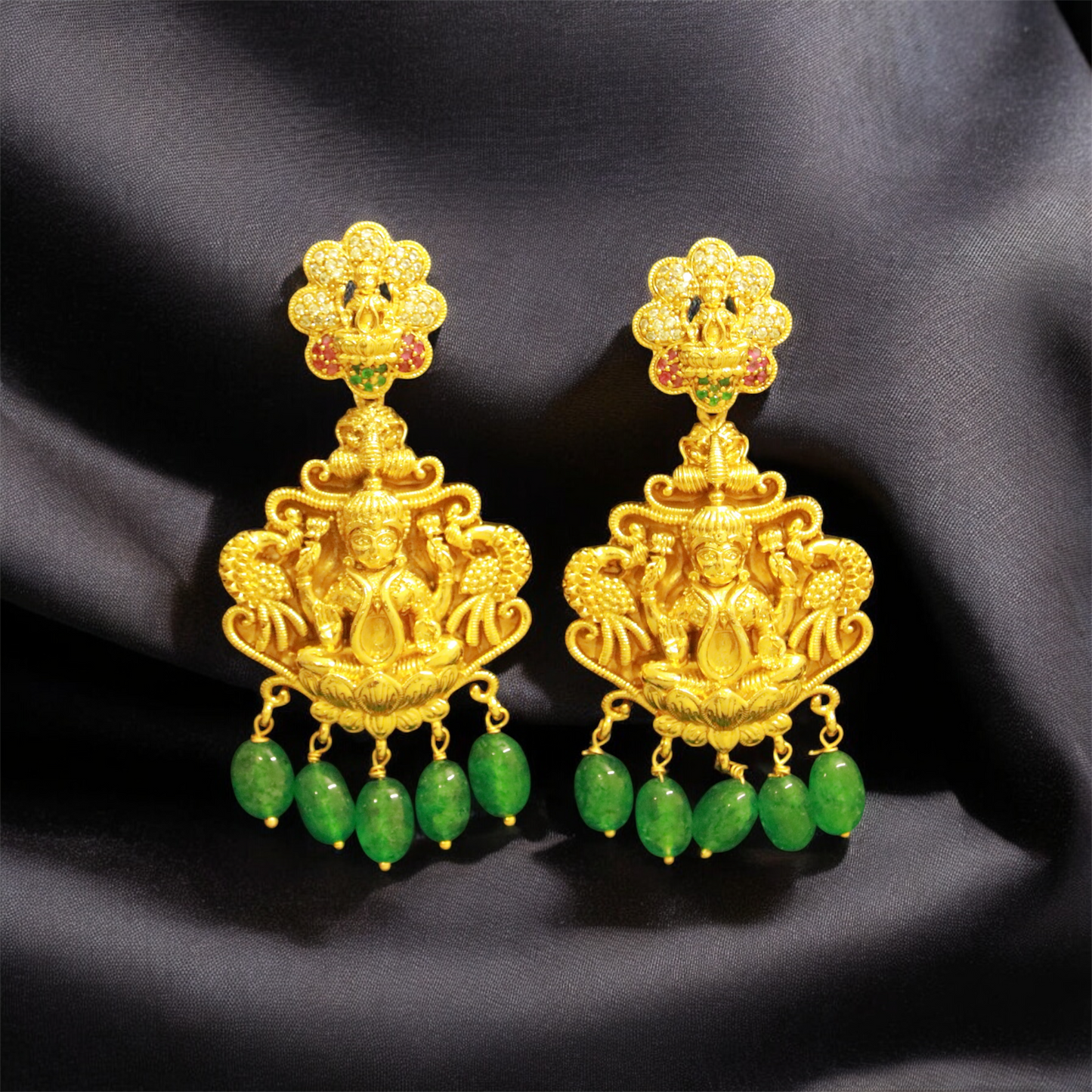 Antique Lakshmi Bridal Haaram & Earrings Set