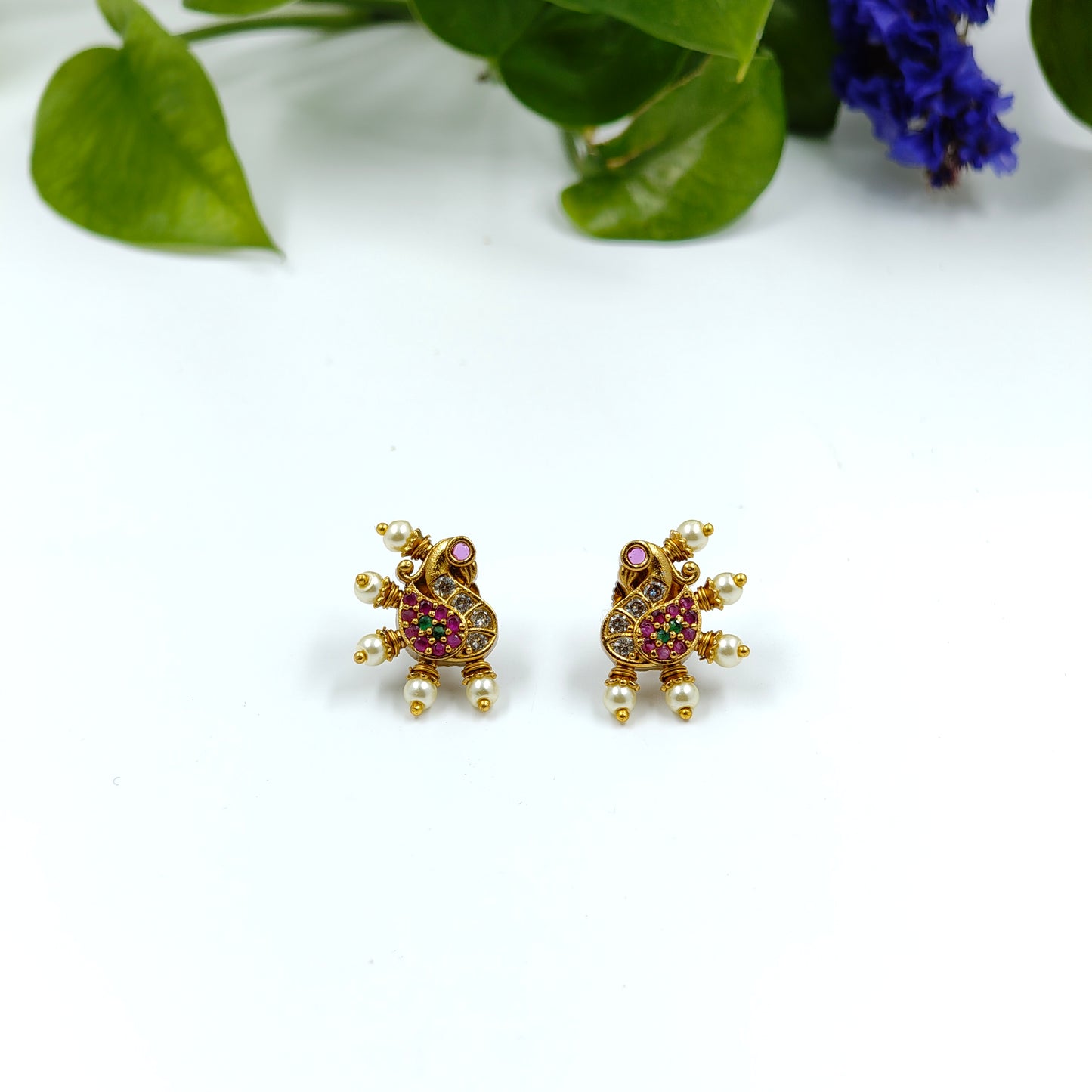 Traditional Kemp Peacock Ear Studs