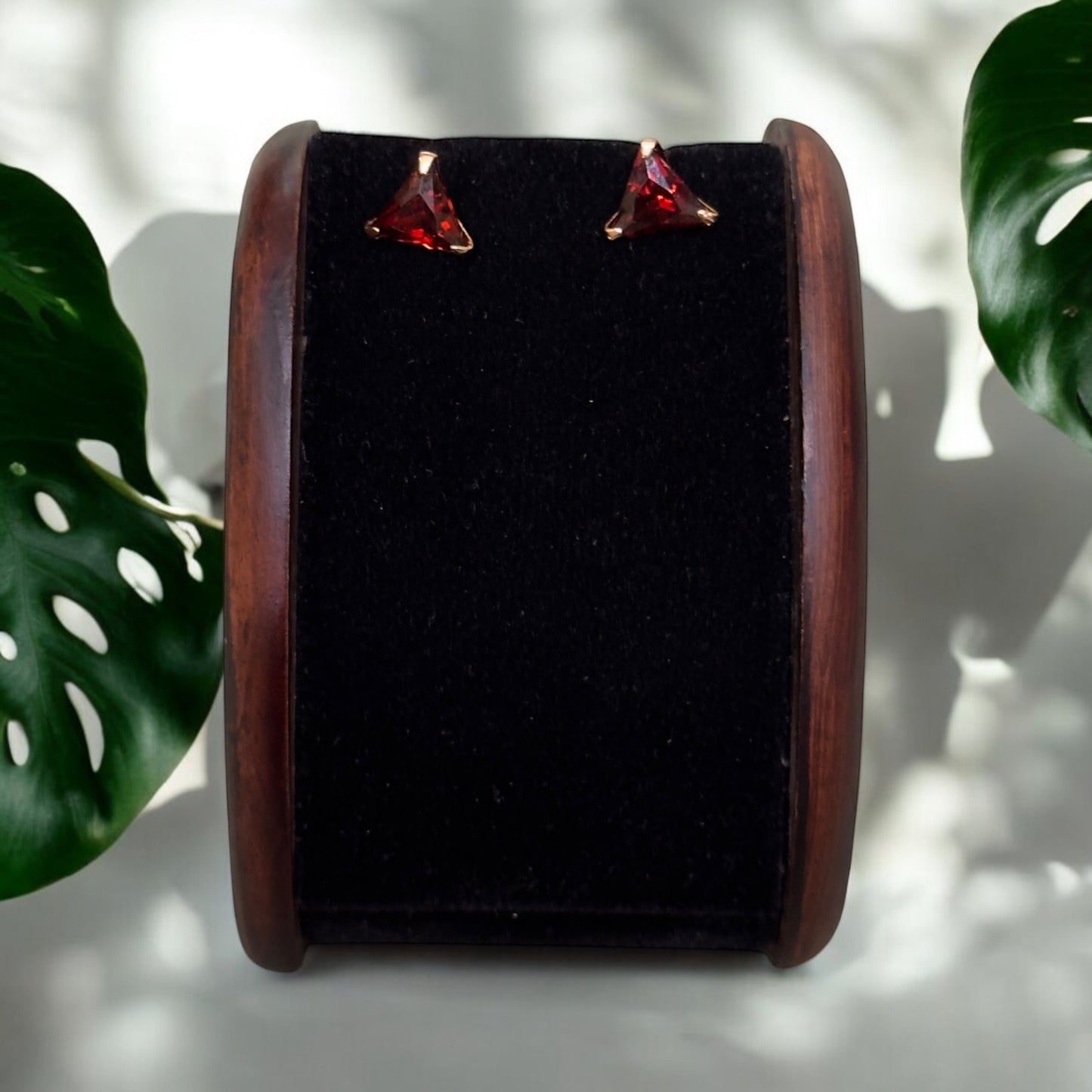 Single Stone Triangle Shaped Studs (small)