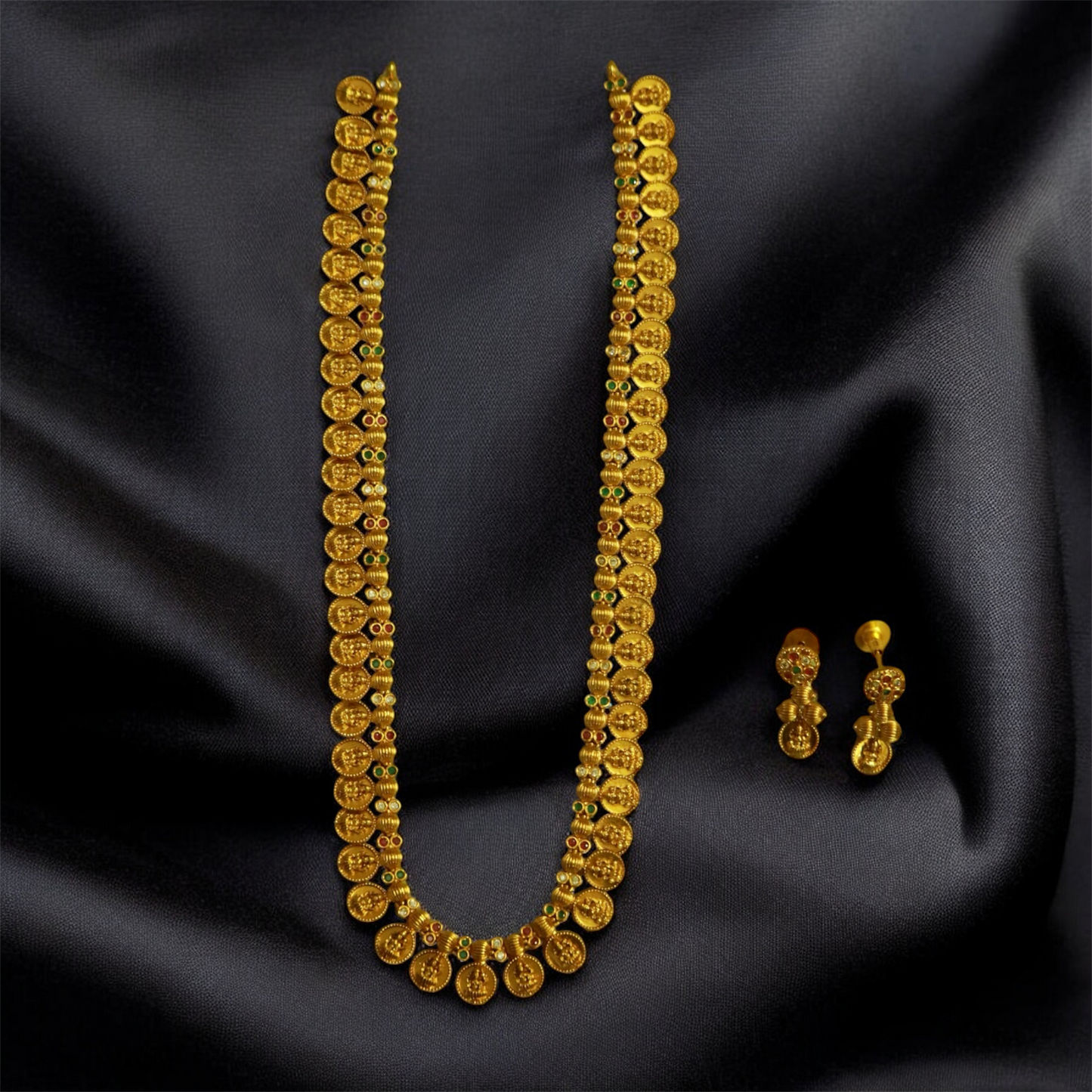 Traditional Coin Haaram & Earrings Set