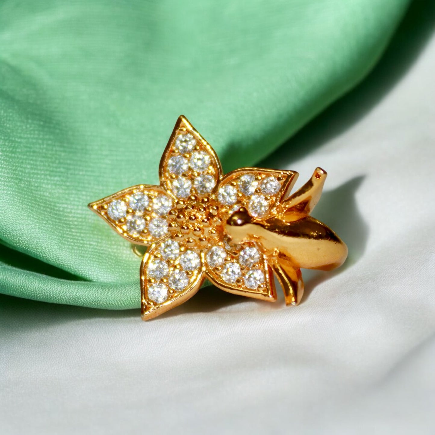 Flower Design Rose Gold Ring