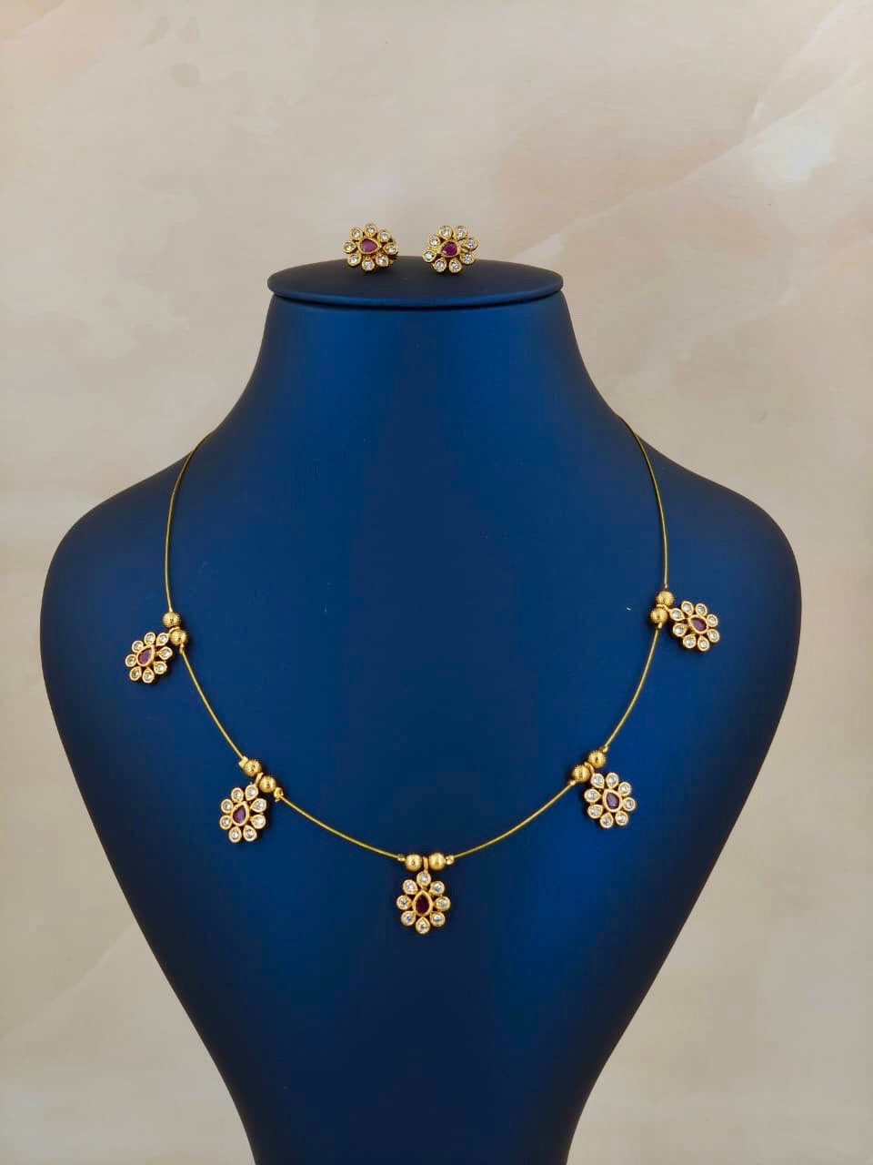 Beautiful A D Stone Invisible Necklace