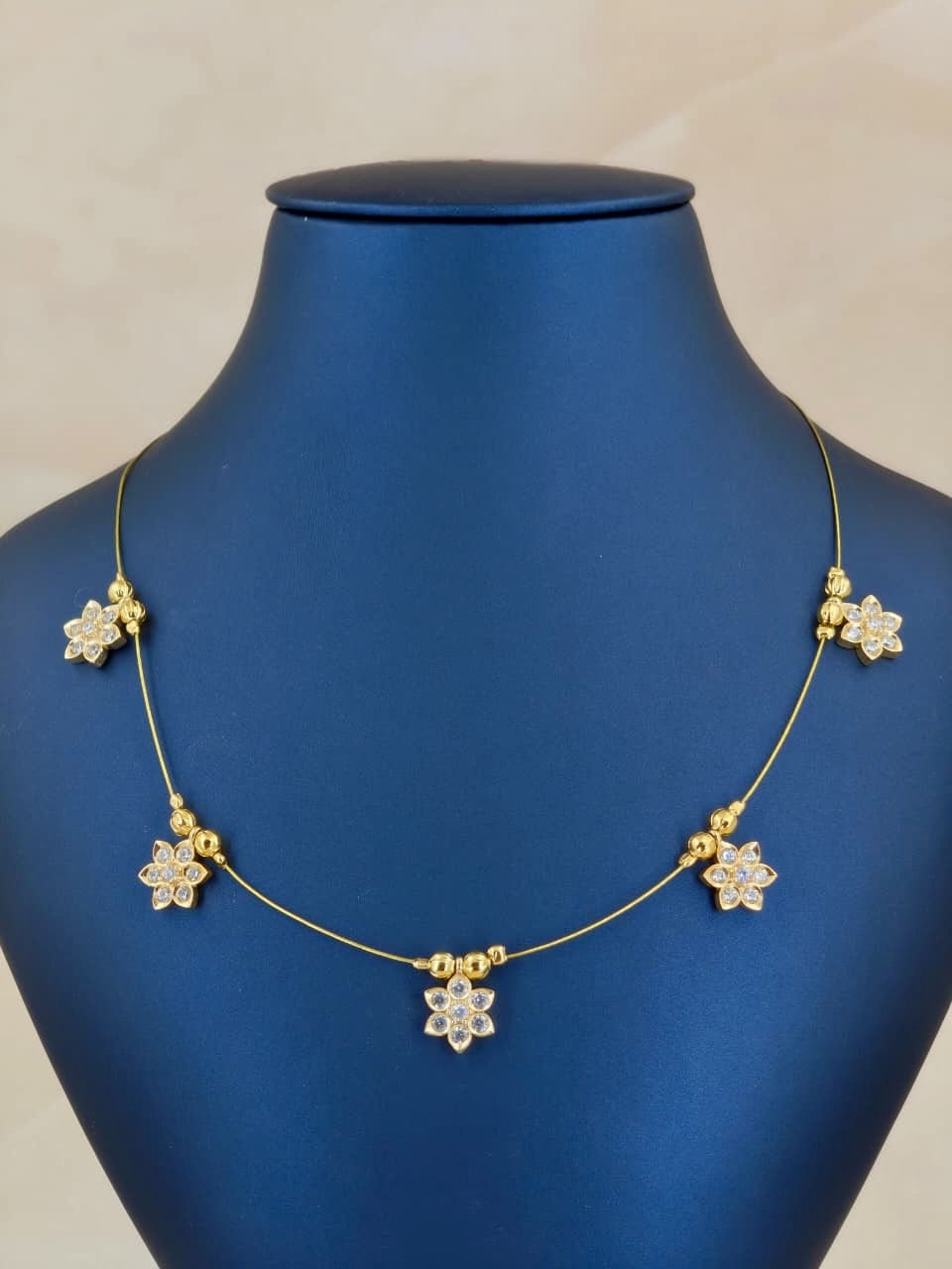 Beautiful Multi Floral AD Stone Invisible Chain