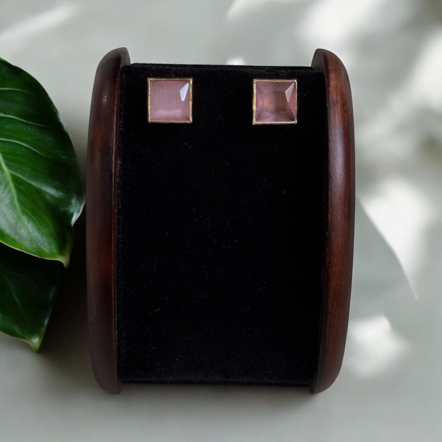 Single Stone Studs (square)