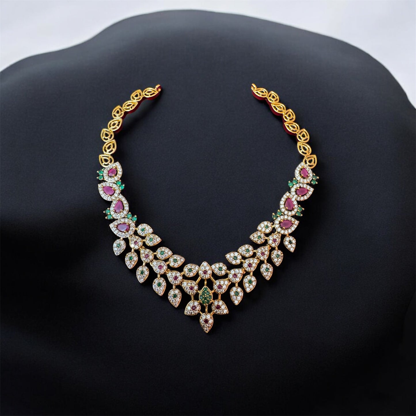Trending AD Stone Necklace & Earrings