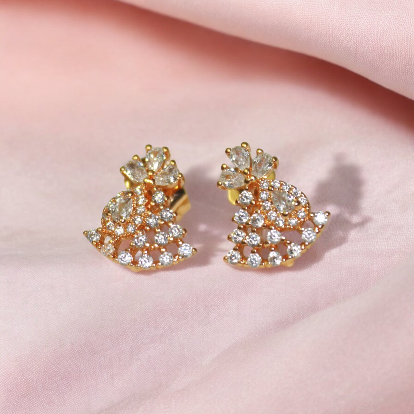 Stylish A D Stone Earrings