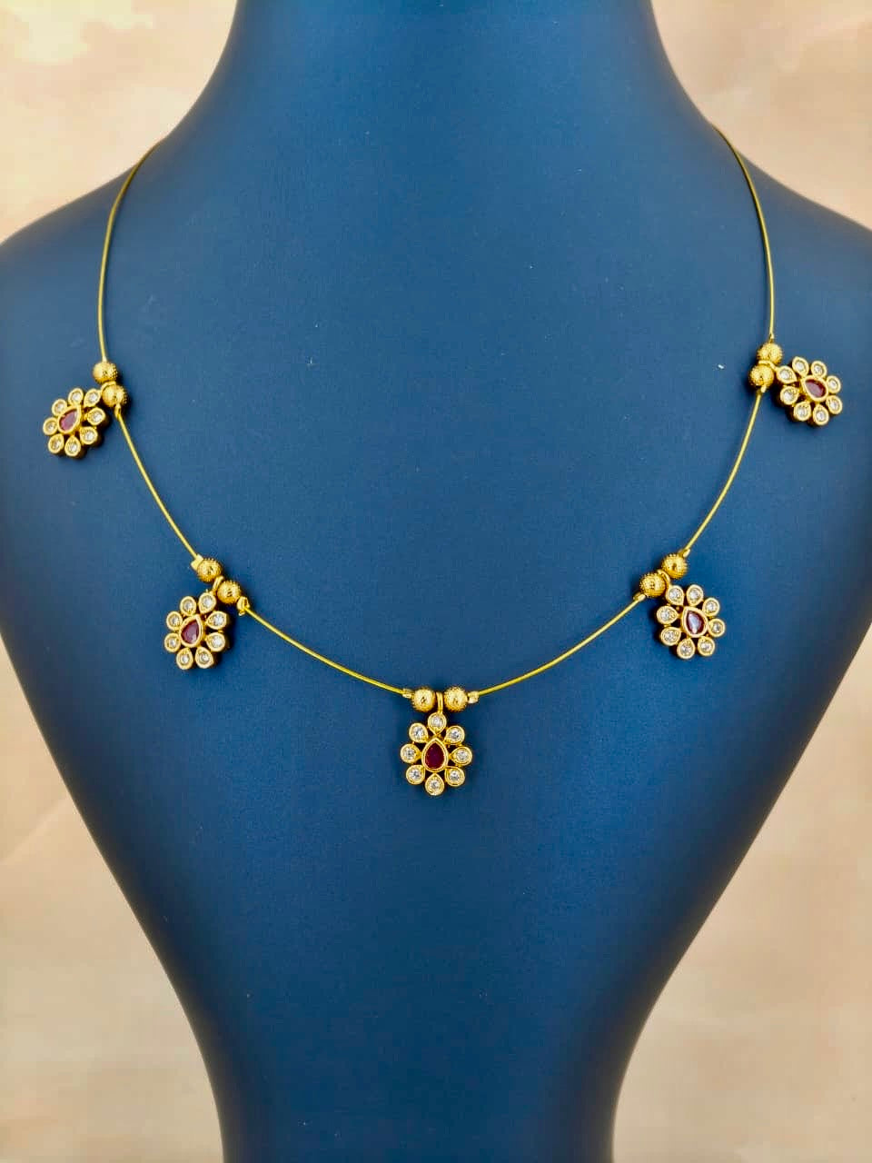 Beautiful A D Stone Invisible Necklace