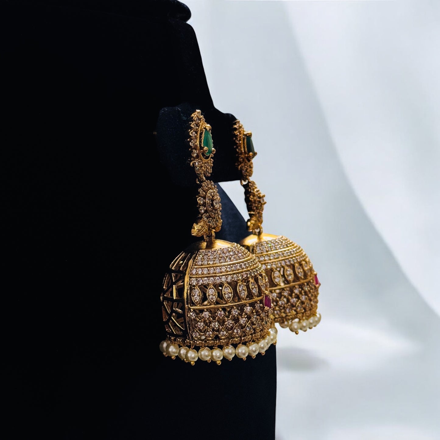 Stunning multi-stone Bridal Jhumka