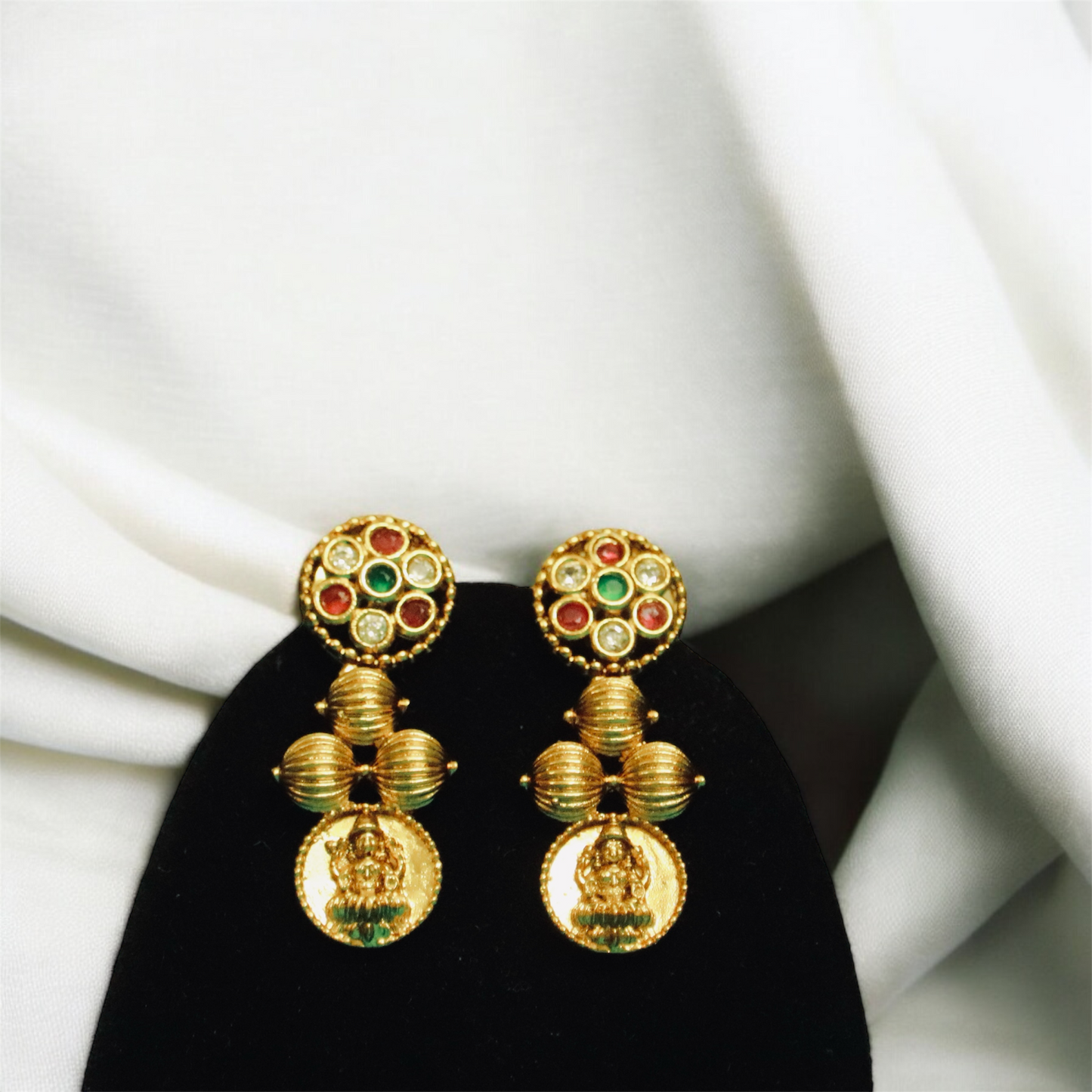 Evergreen Traditional Coin Necklace with Earrings