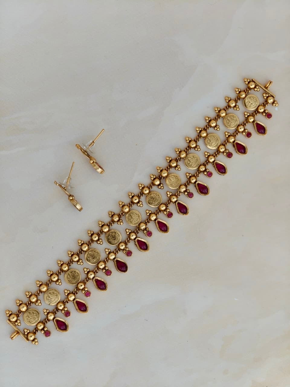 Traditional Coin Kempstone Nagapadam Ruby