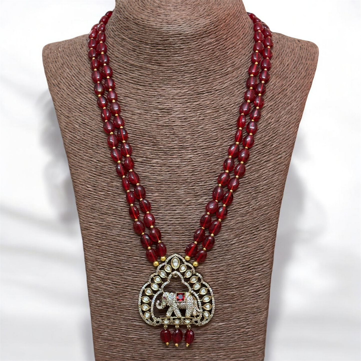 Beautiful Victorian Beaded Haaram & Earrings Set