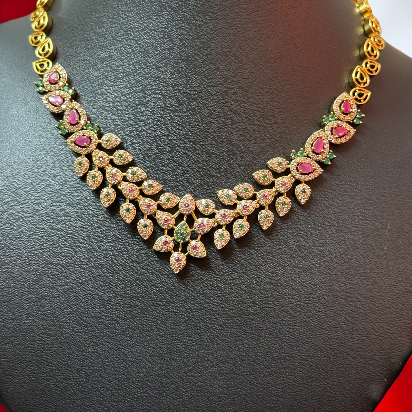 Trending AD Stone Necklace & Earrings