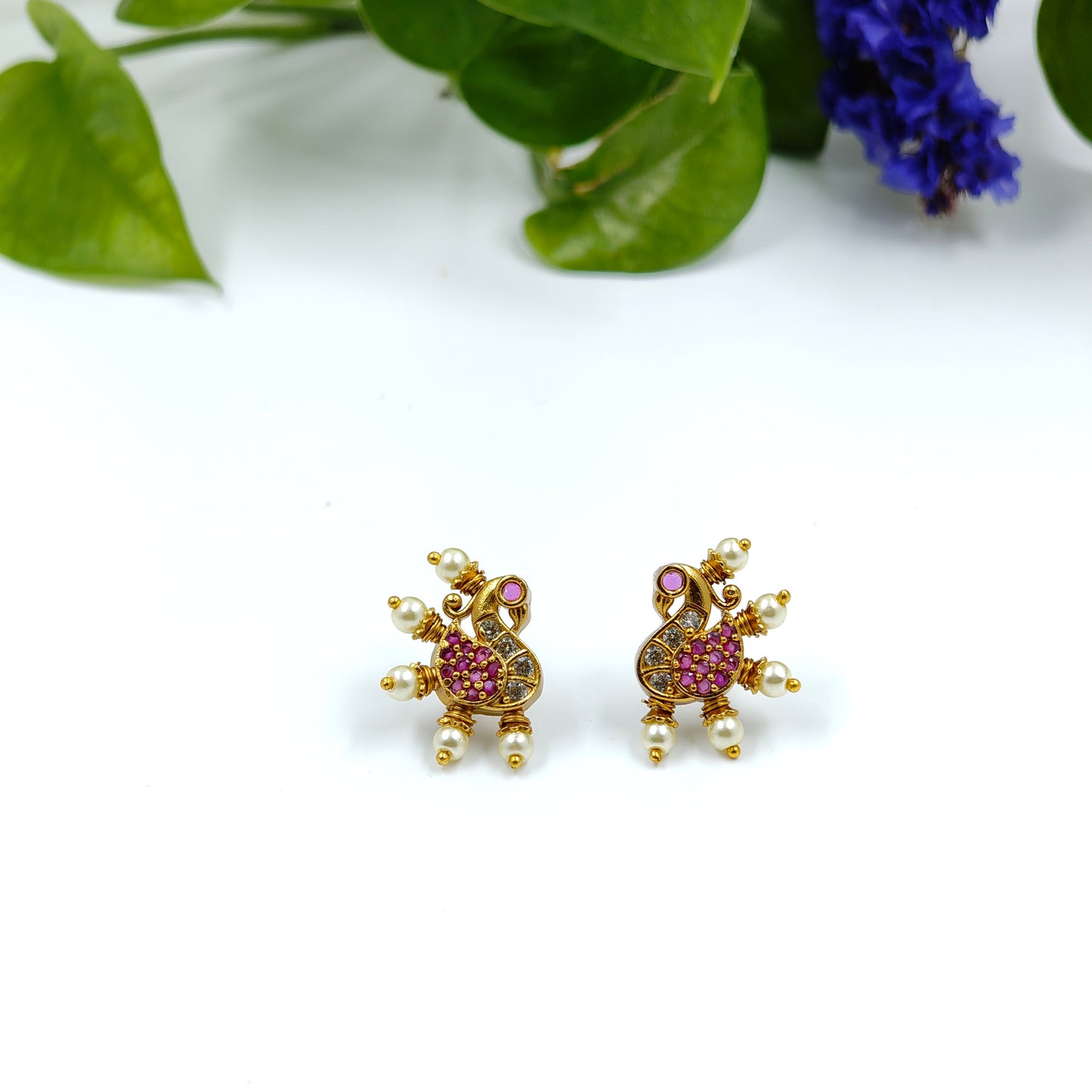 Traditional Kemp Peacock Ear Studs