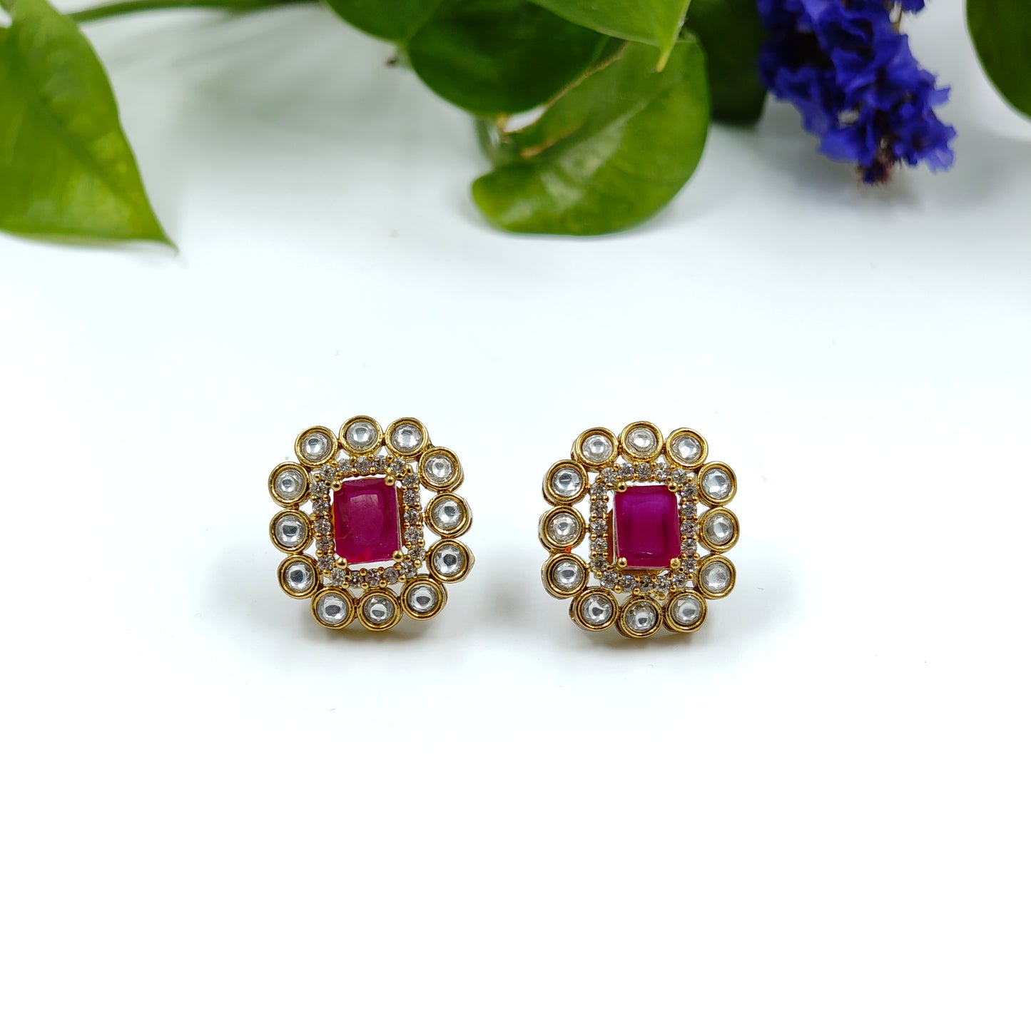 Premium Kundhan Stone Ear Studs