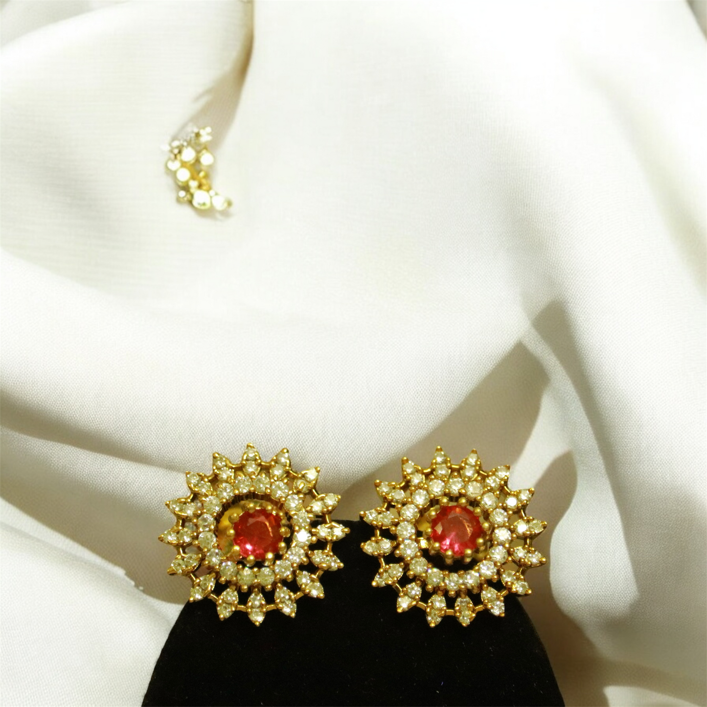 Simple AD Stone changeable Necklace with Earrings Set