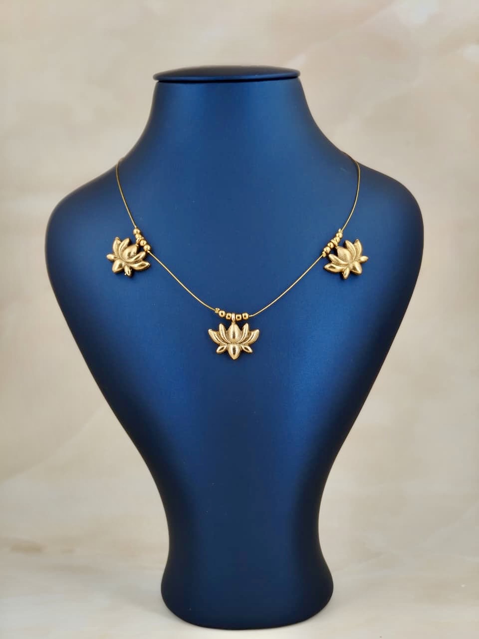 Beautiful Golden Lotus Invisible Necklace