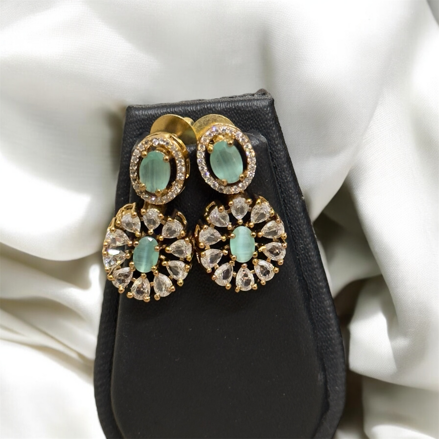 Premium AD Stone Necklace & Earrings Set