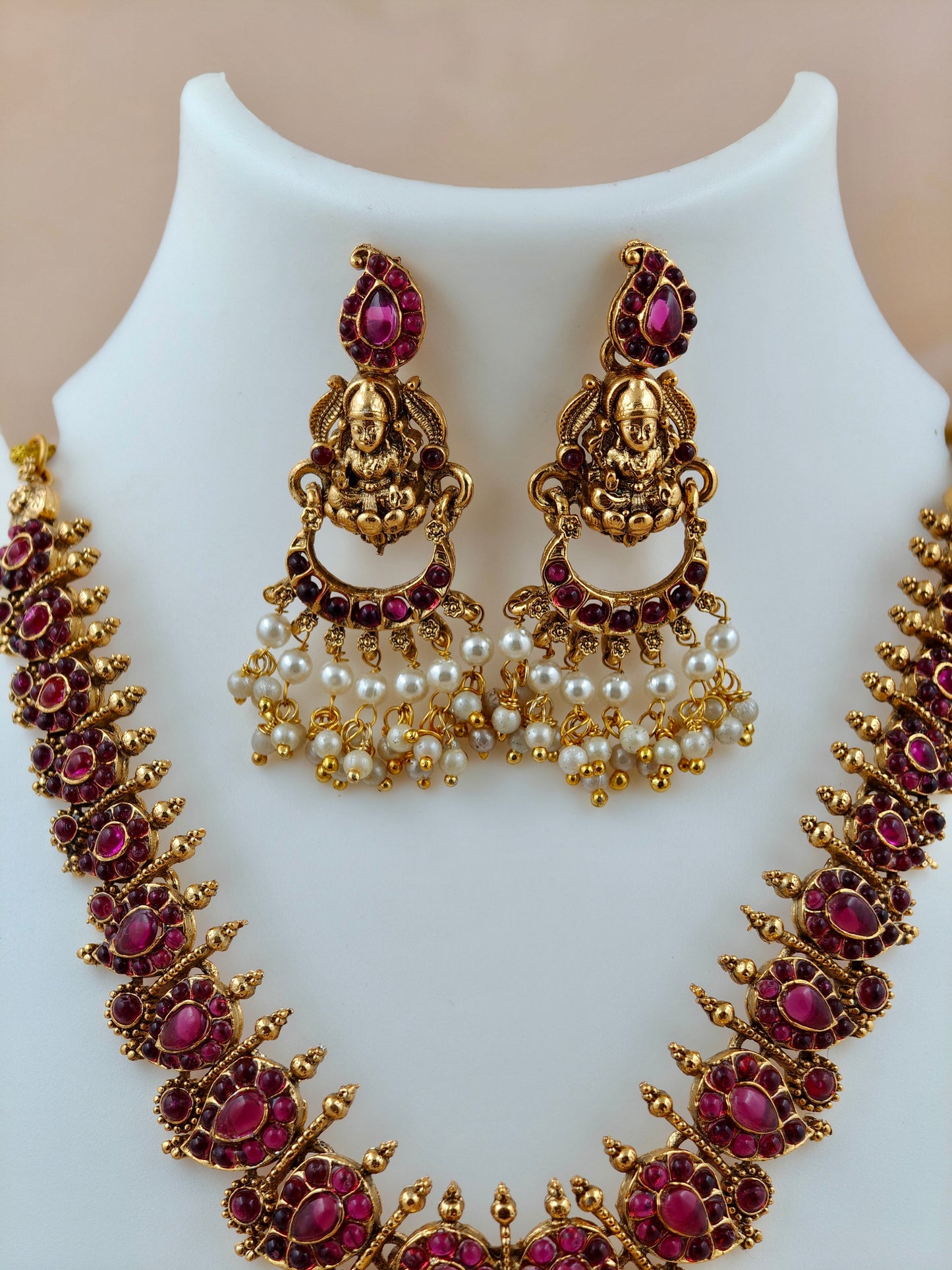 Lakshmi Kempstone Necklace Ruby