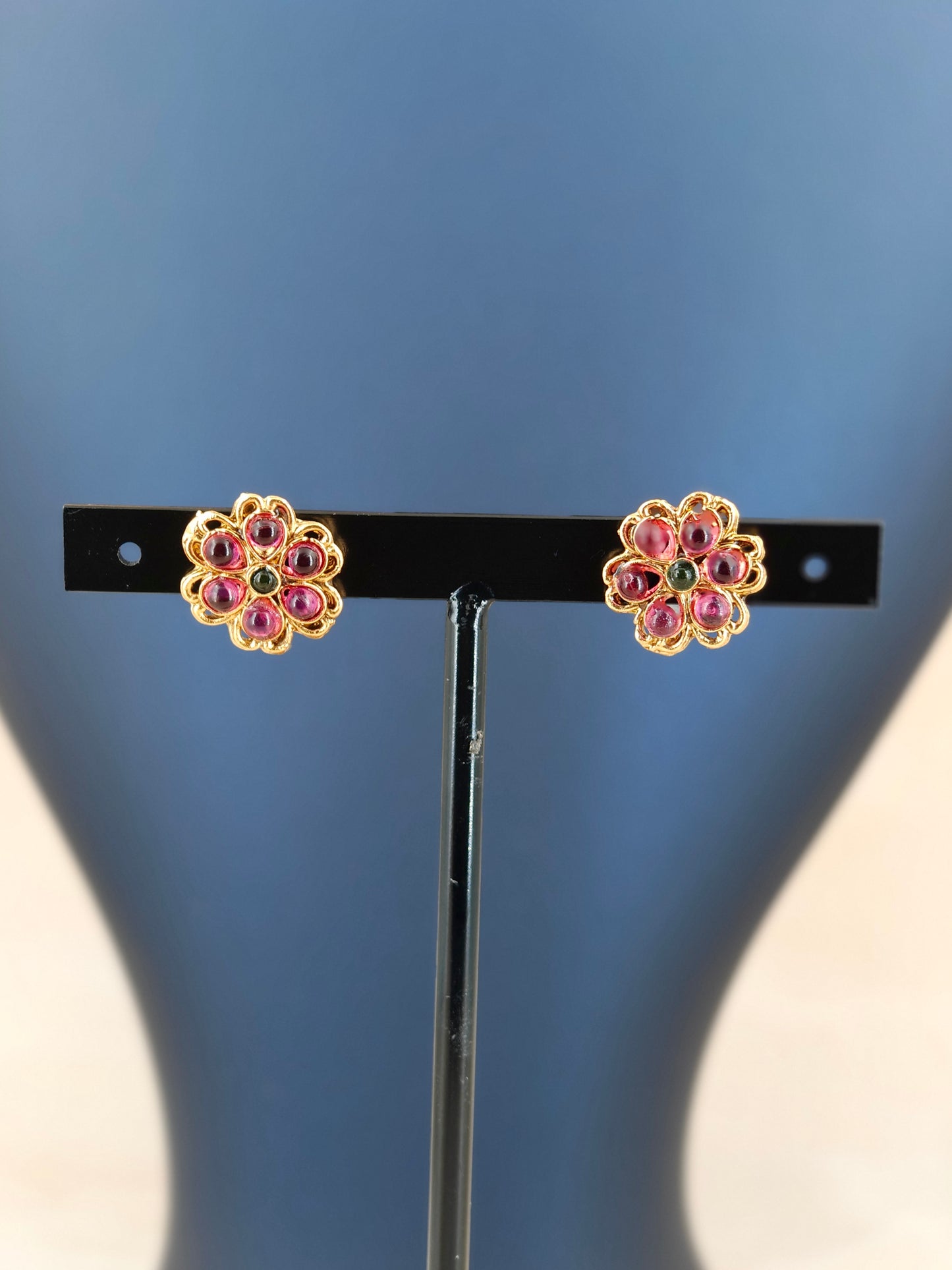 Floral pattern Choker Magenta & Green