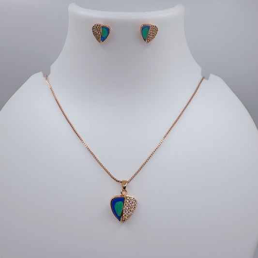 Beautiful Pendant Chain & Earring Set