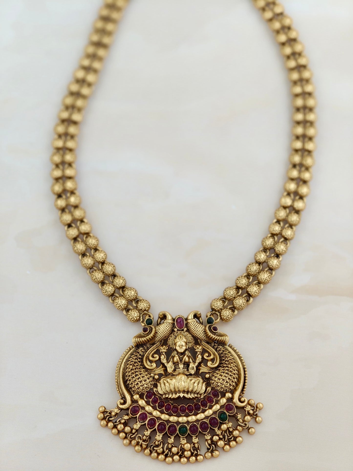 Premium Peacock Lakshmi pendant Haaram