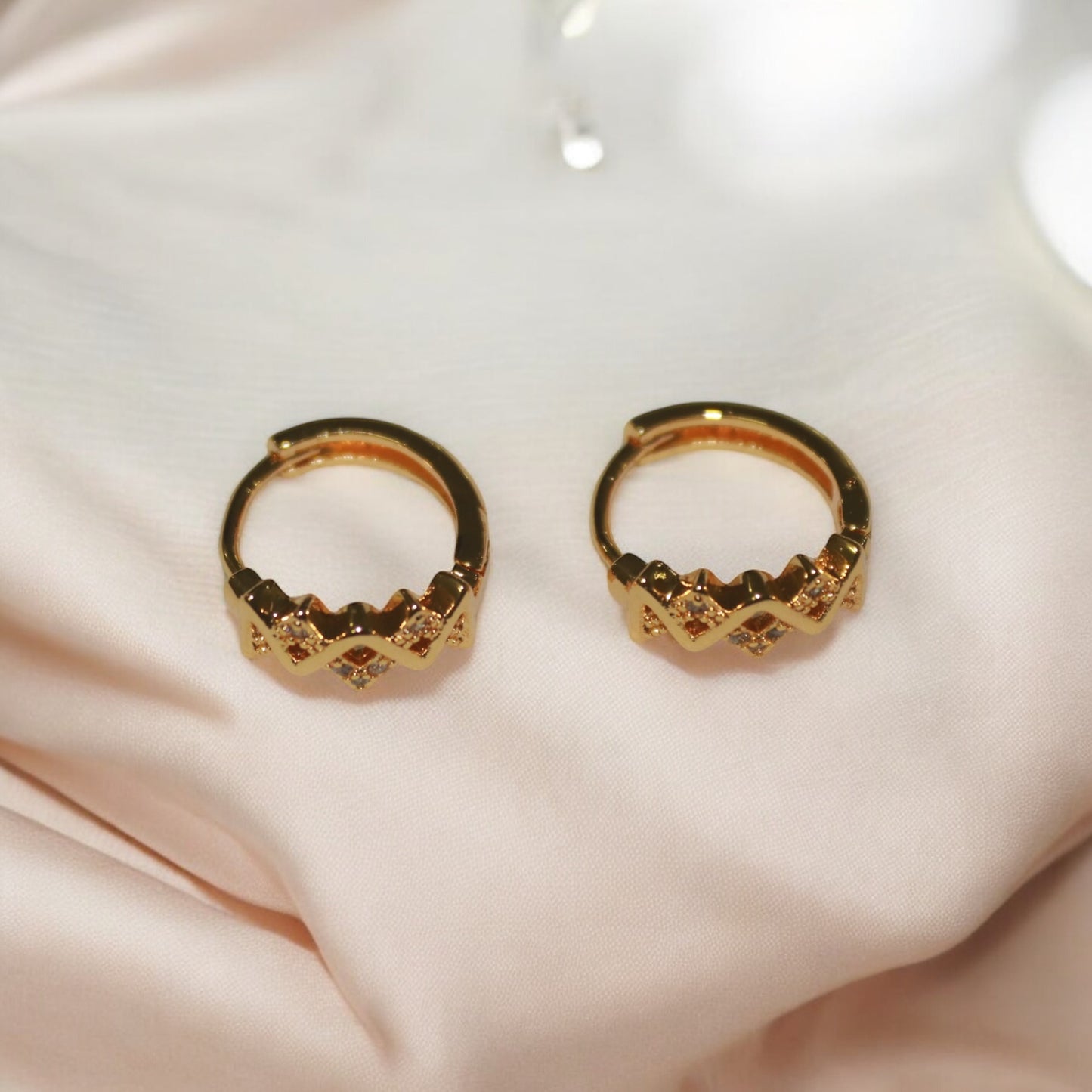 Unique Design A D Stone Earrings