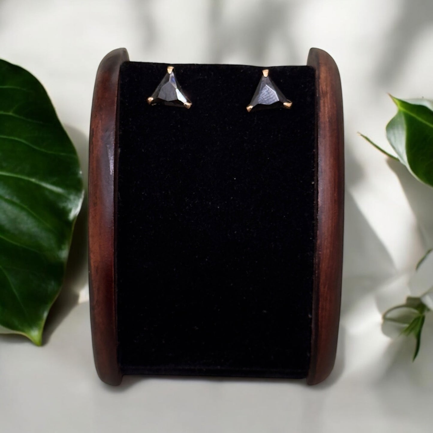 Single Stone Triangle Shaped Studs (small)