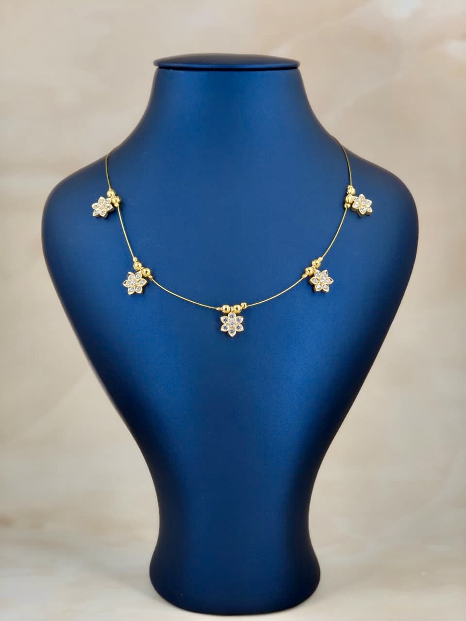 Beautiful Multi Floral AD Stone Invisible Chain