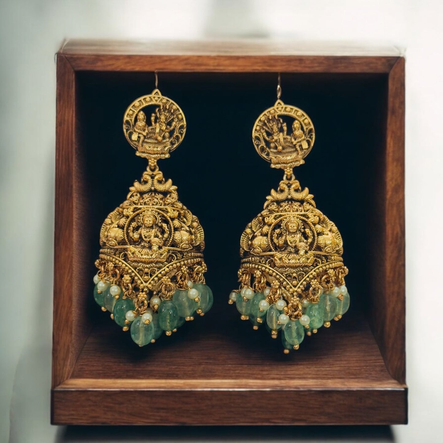 Ananthashayana engraved Bridal Jhumka