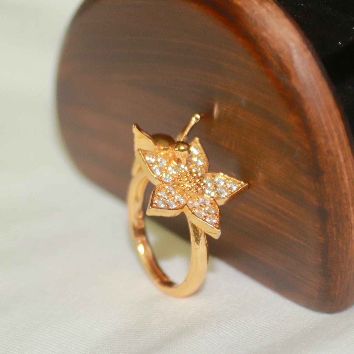 Flower Design Rose Gold Ring