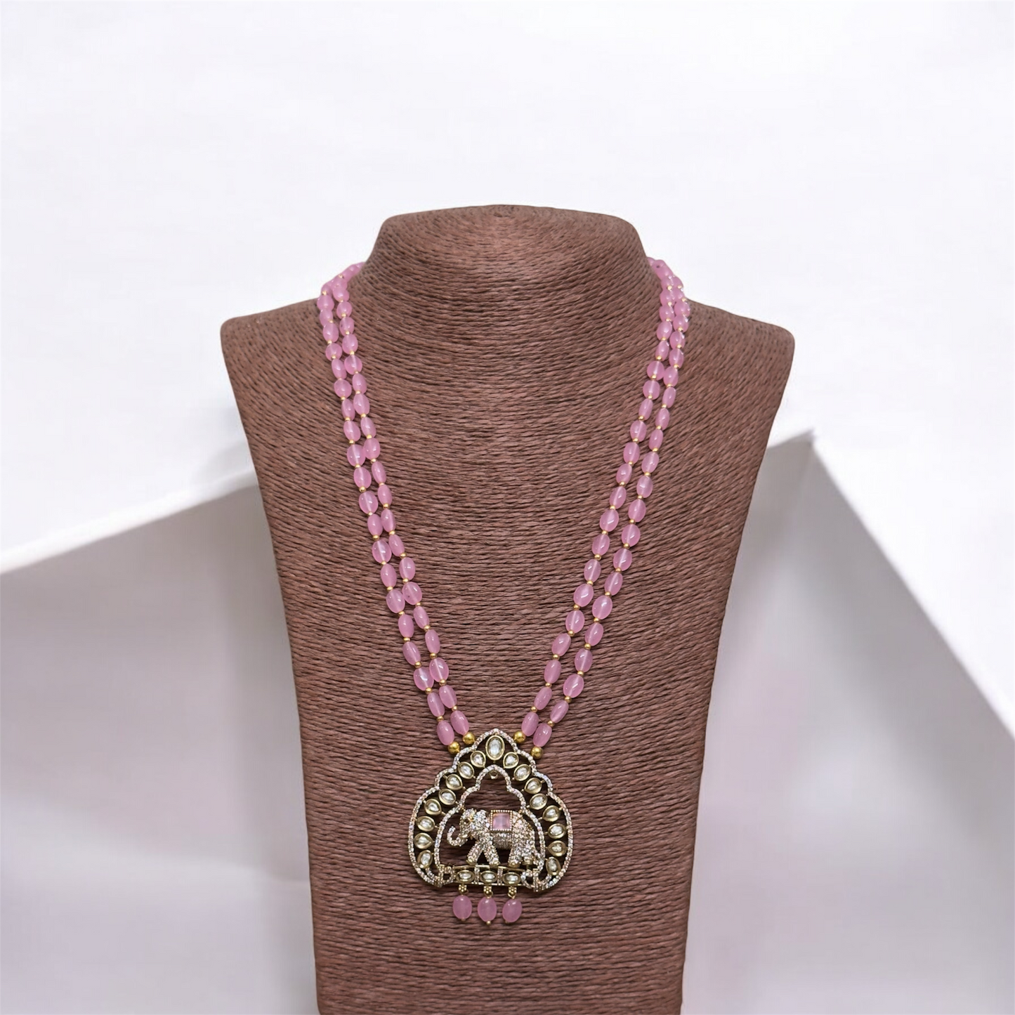Beautiful Victorian Beaded Haaram & Earrings Set