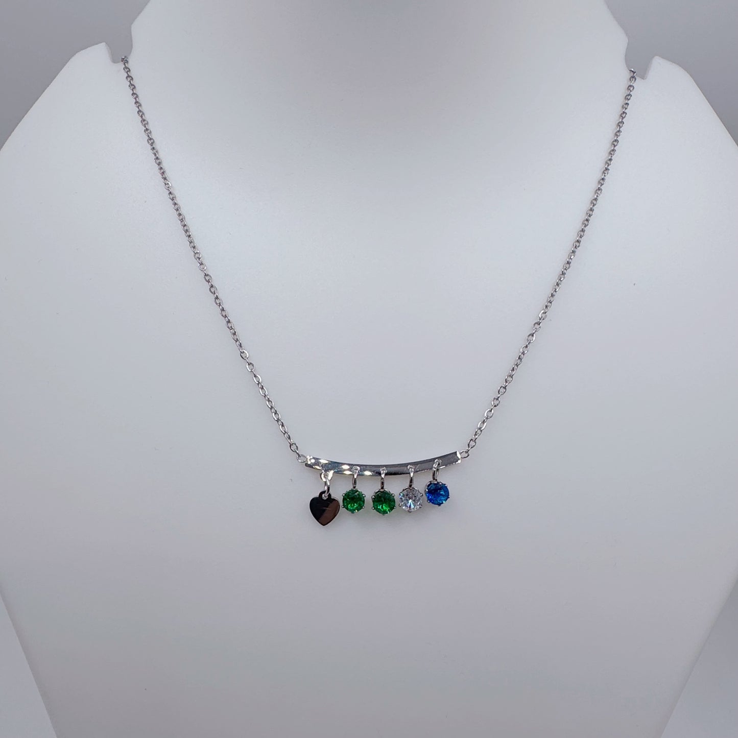 Multi-stone Hanging Pendant Chain