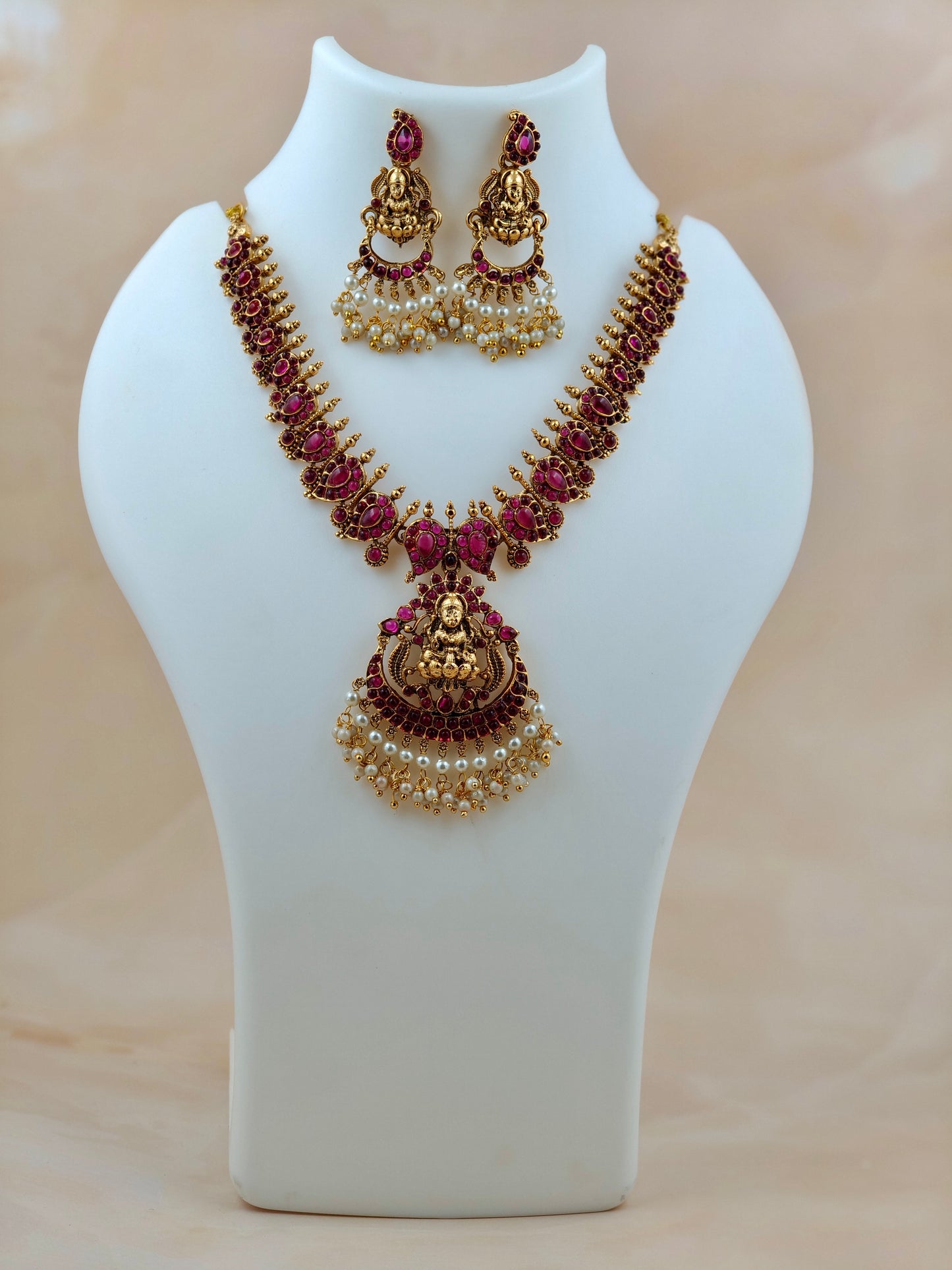 Lakshmi Kempstone Necklace Ruby