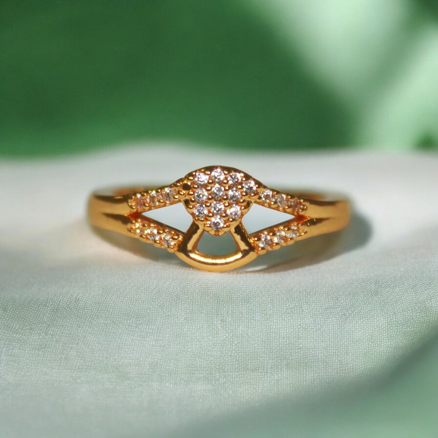 Stylish A D Stone Ring
